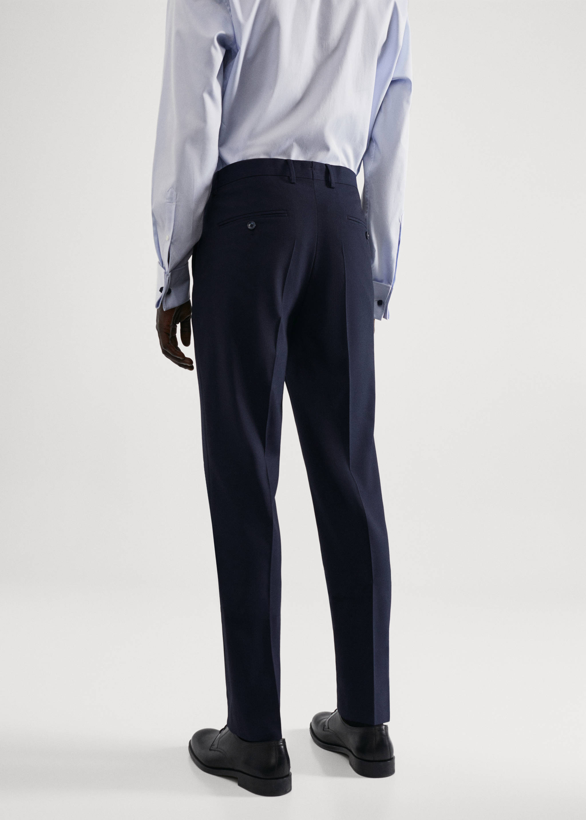 Stretch-fabric slim-fit suit trousers - Reverse of the article