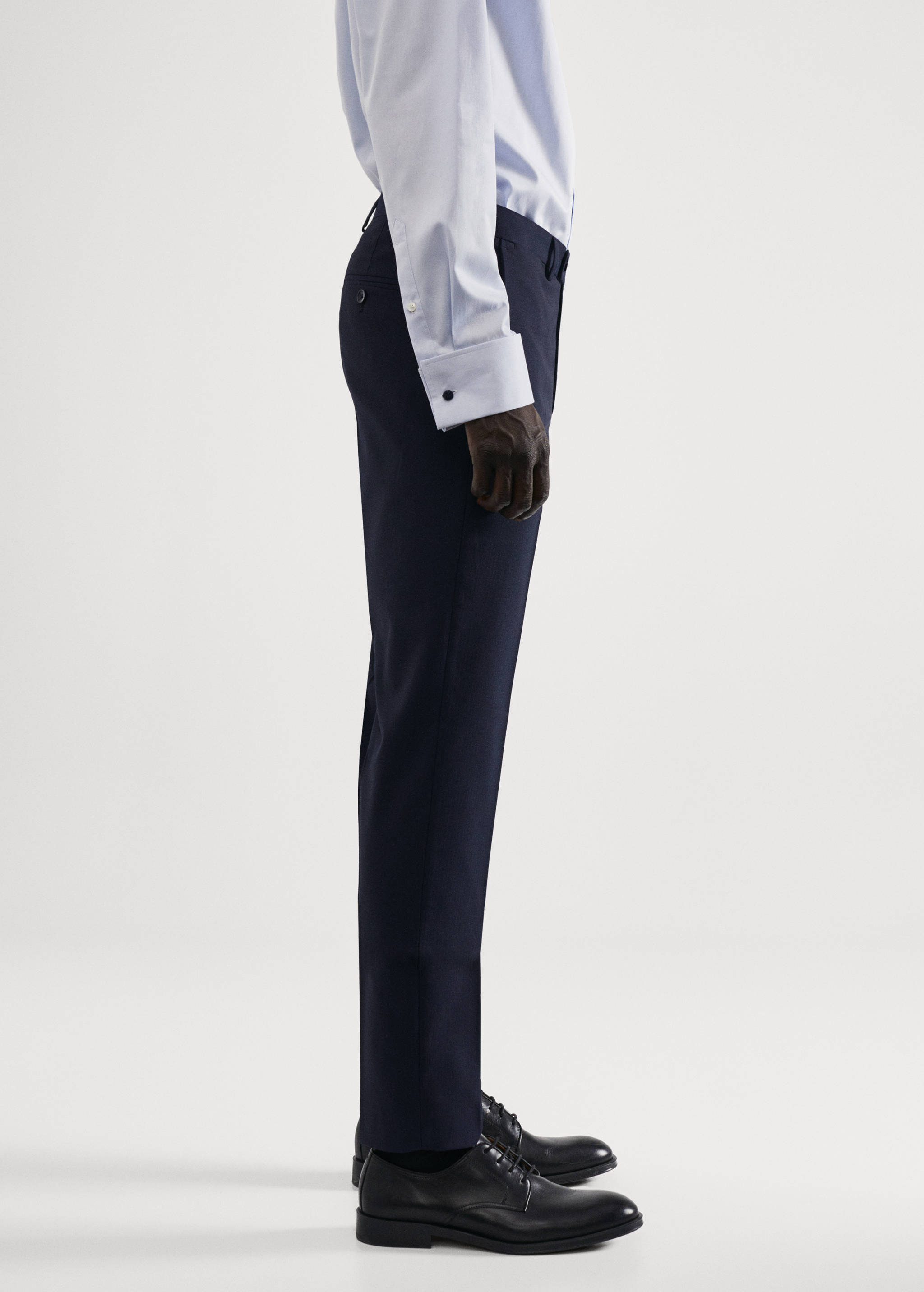 Stretch-fabric slim-fit suit trousers - Details of the article 2
