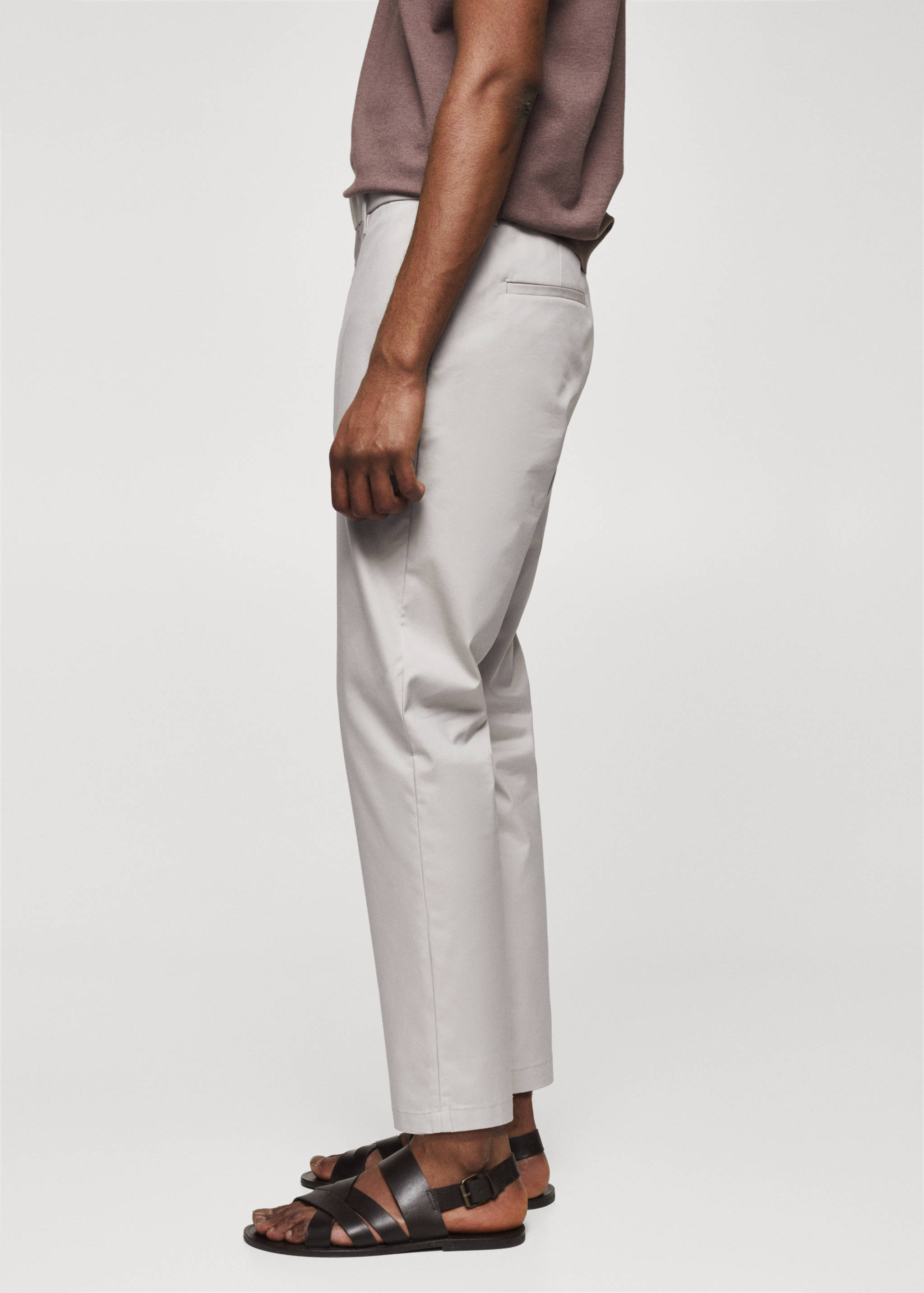 Slim-fit cotton trousers - Details of the article 4