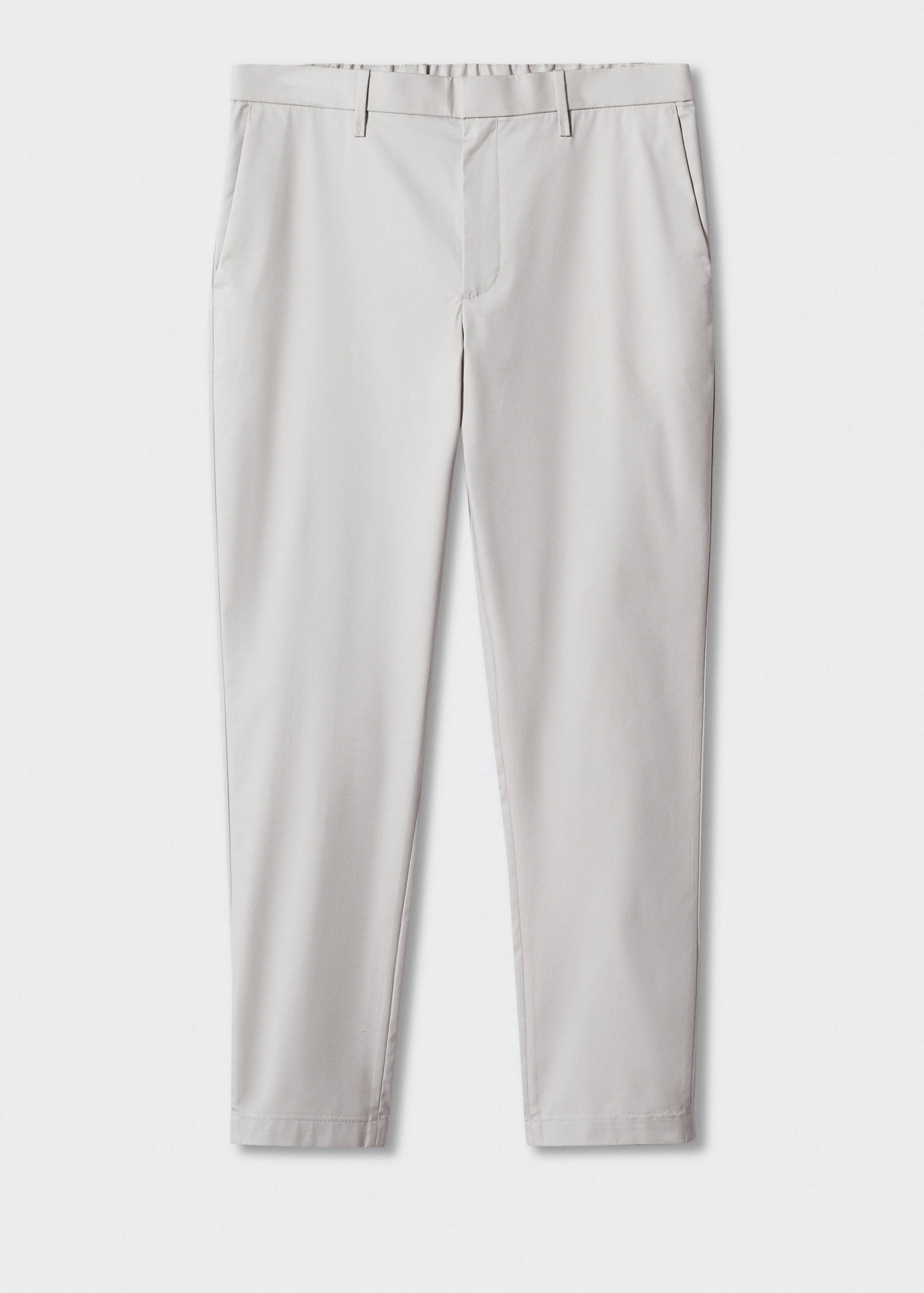 Slim-fit cotton trousers - Article without model
