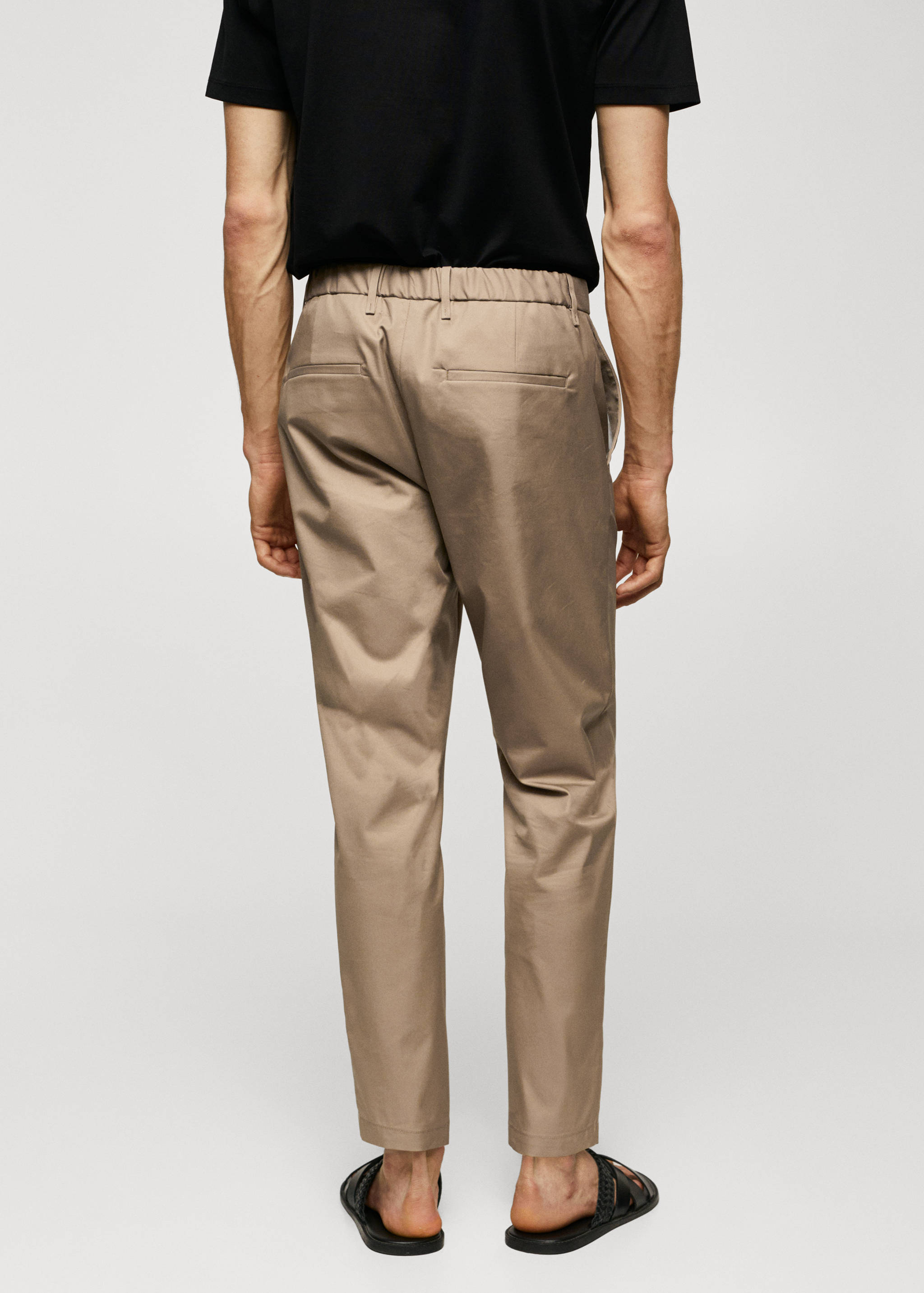 Slim-fit cotton trousers - Reverse of the article