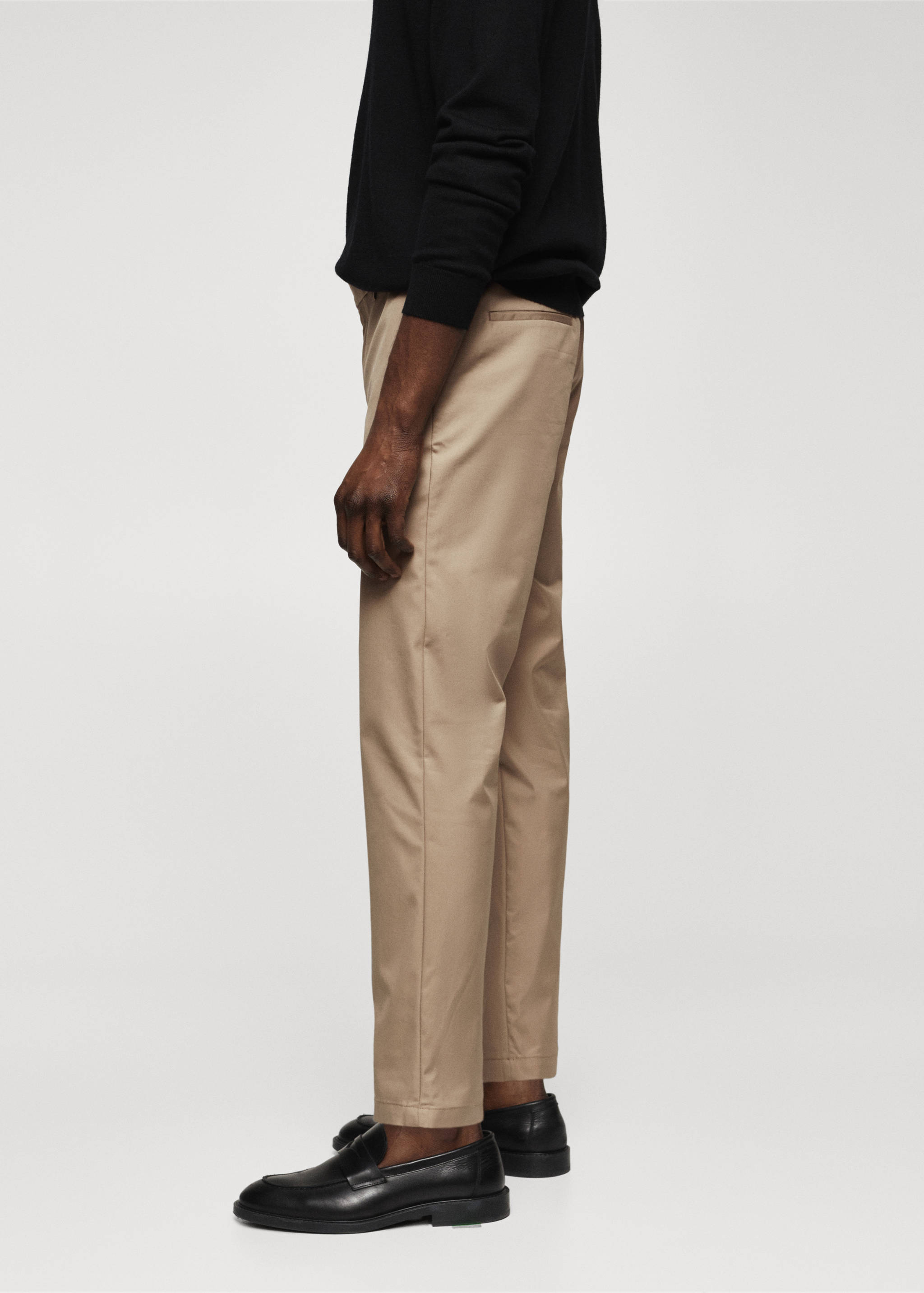 Slim-fit cotton trousers - Details of the article 6