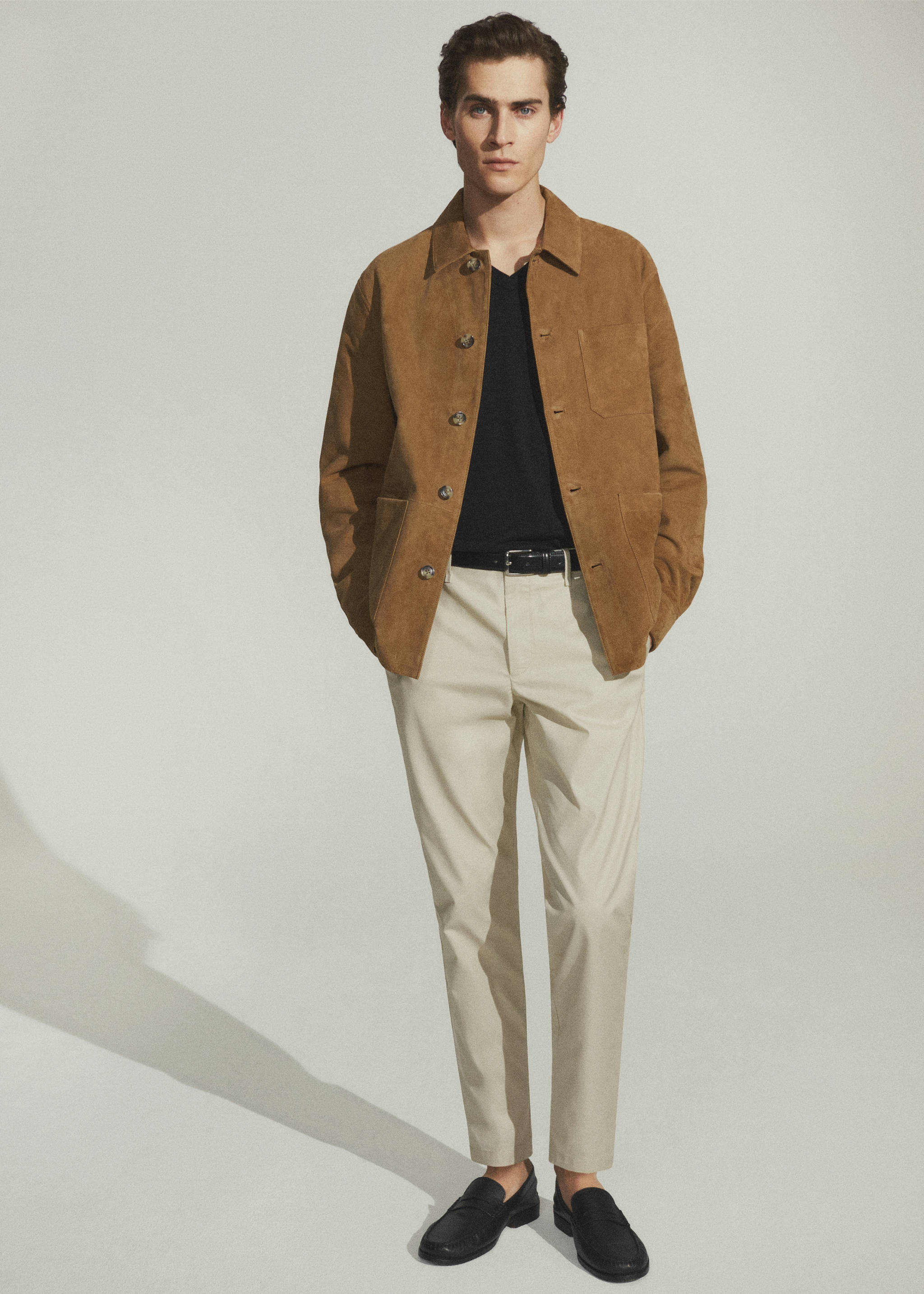 Slim-fit cotton trousers - Details of the article 5