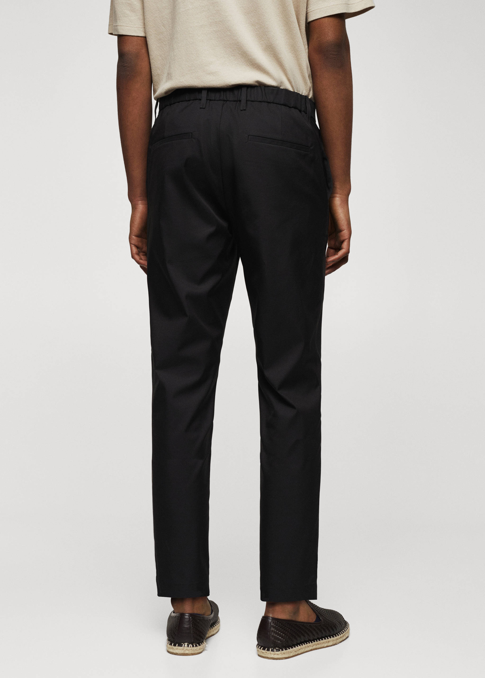 Slim-fit cotton trousers - Reverse of the article