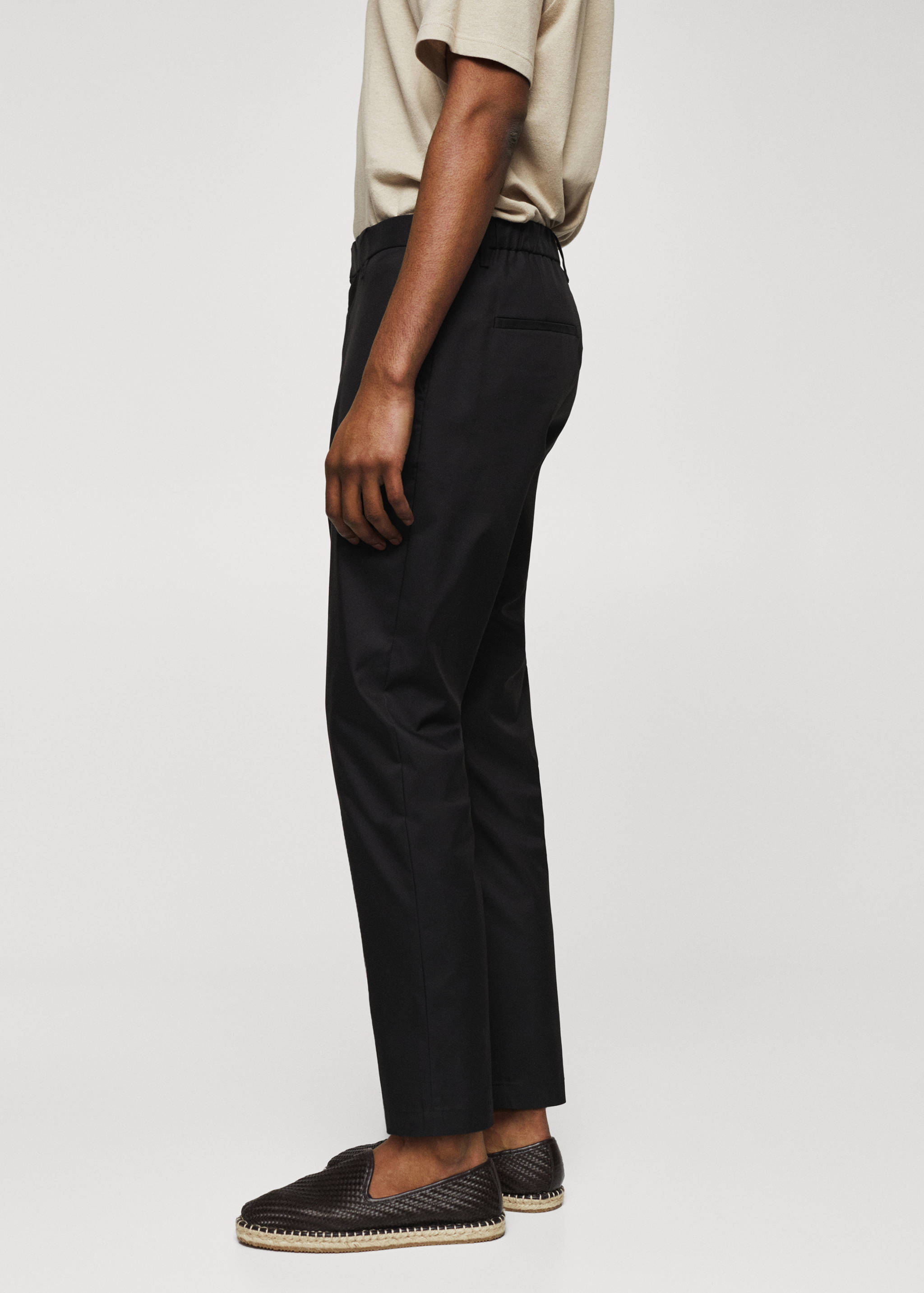 Slim-fit cotton trousers - Details of the article 4