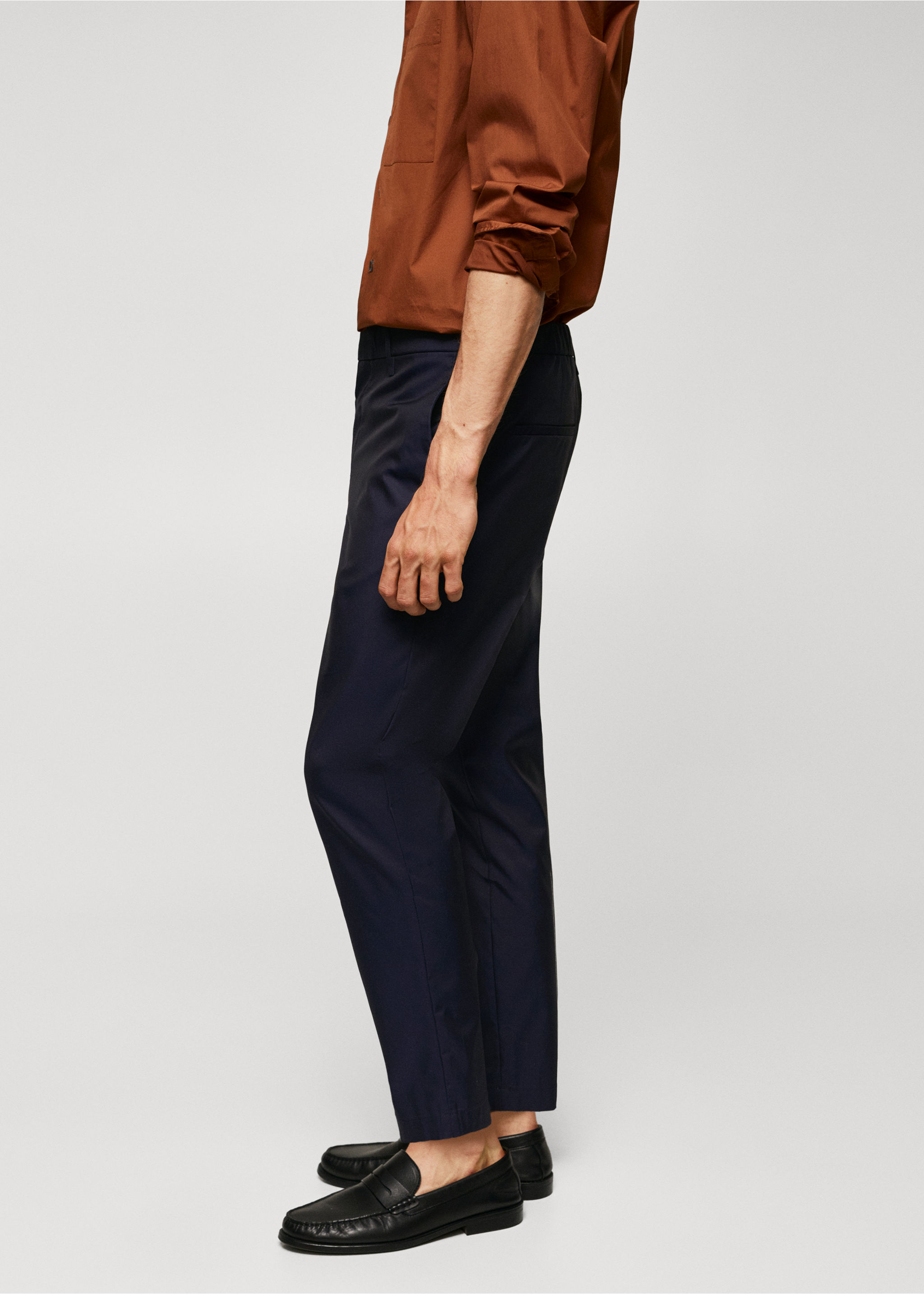 Slim-fit cotton trousers - Details of the article 4