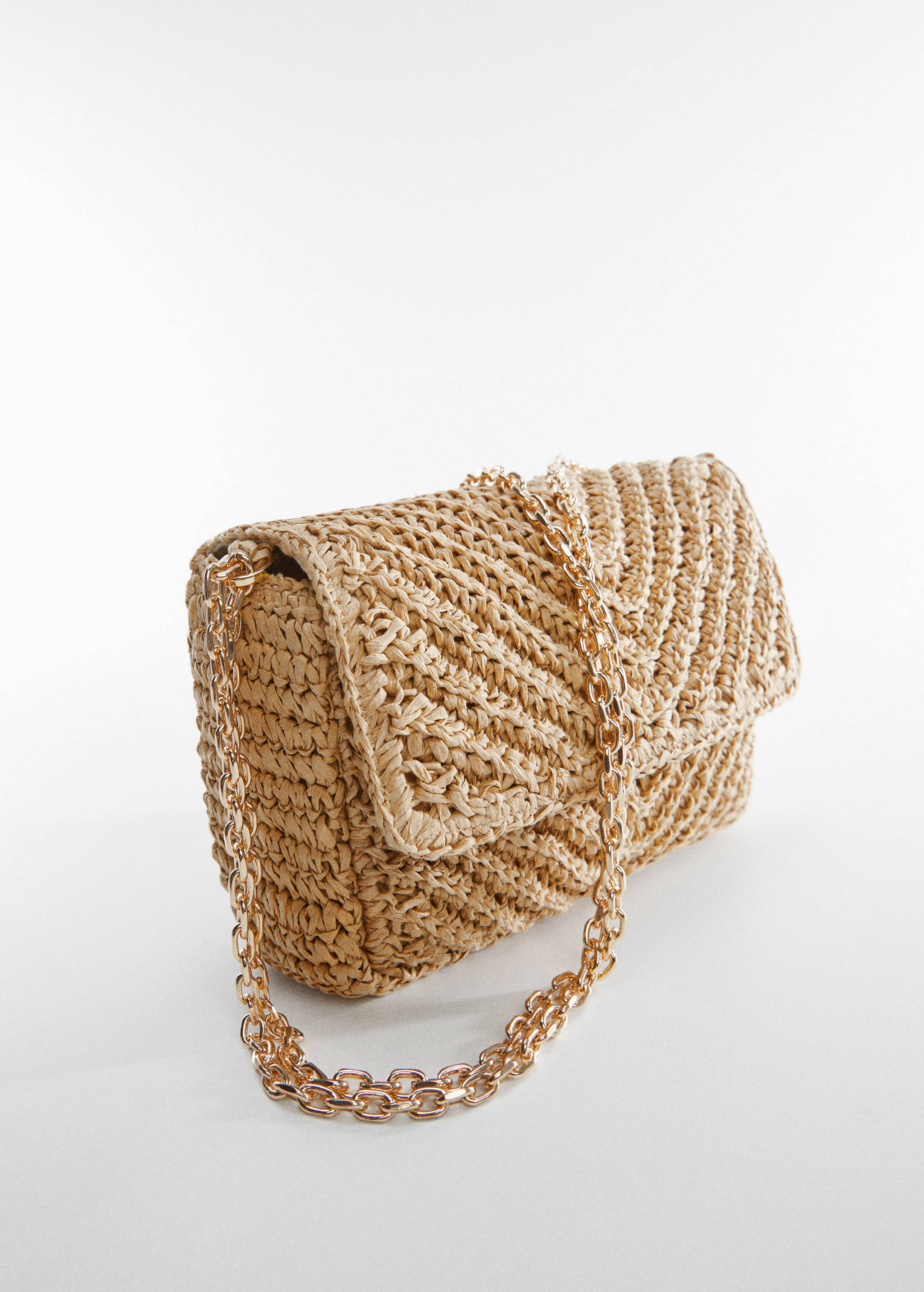 Sac fibre naturelle rabat - Plan moyen