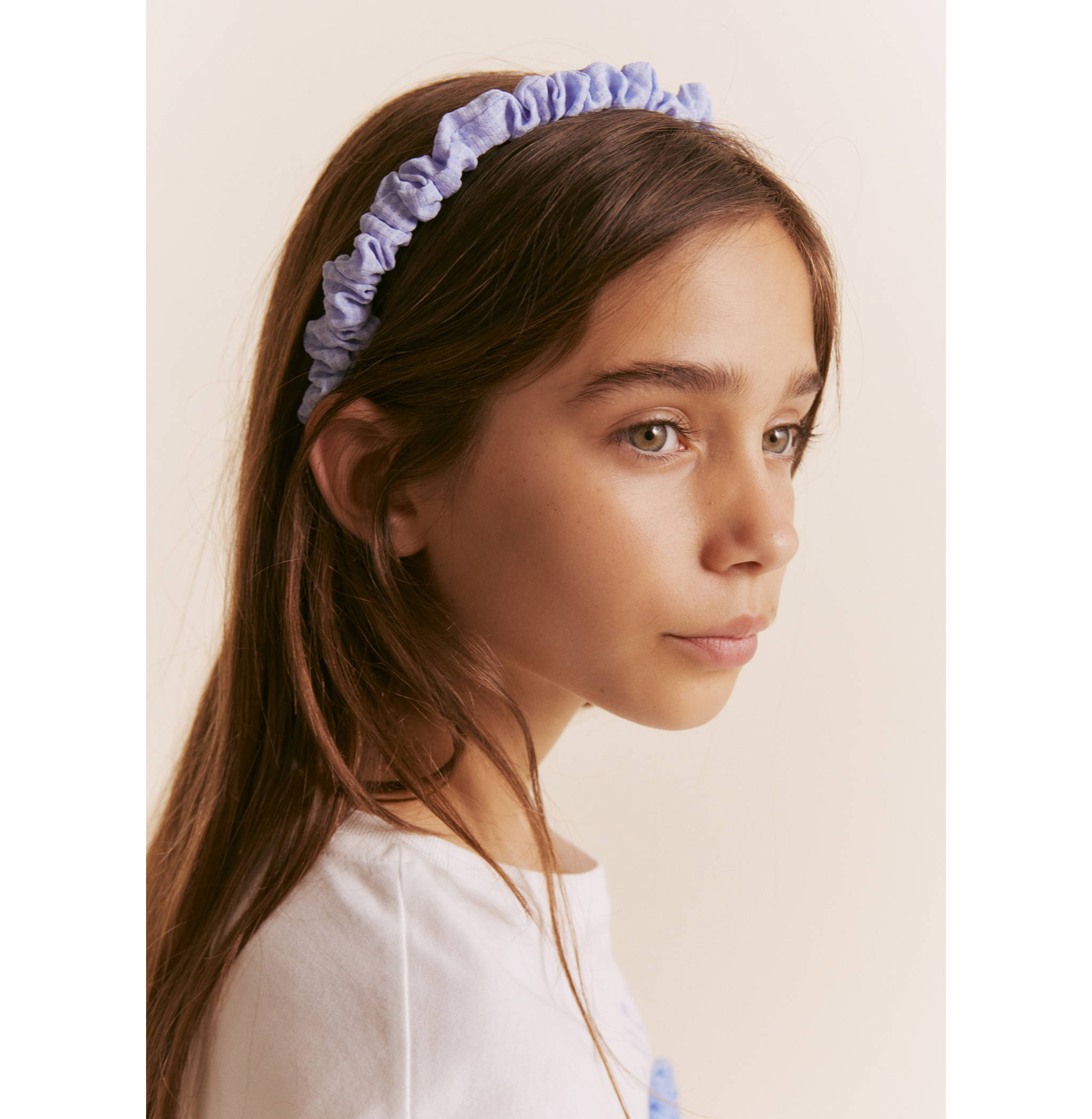 Gathered printed headband - General plane
