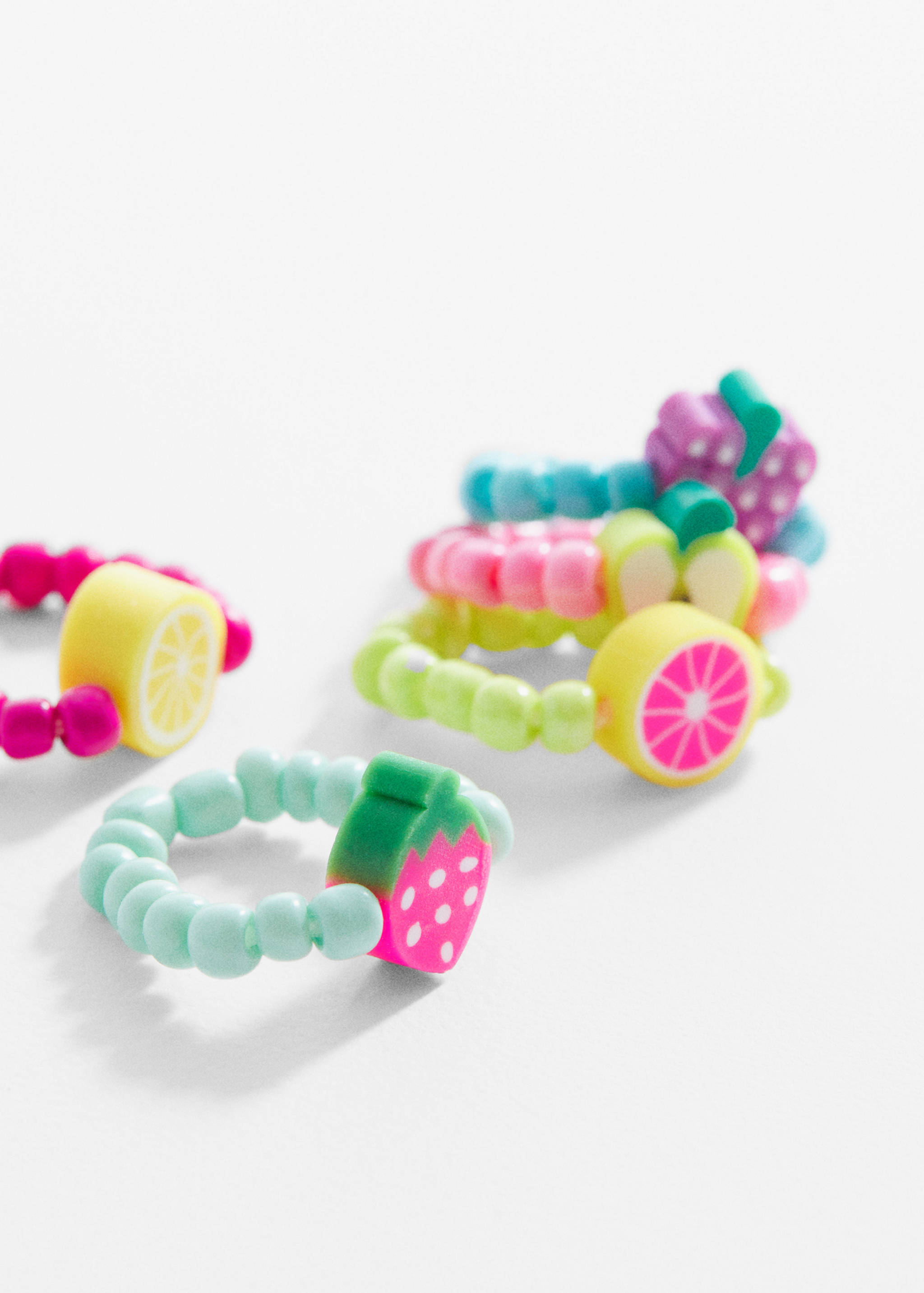 Lot 5 bagues combinées - Plan moyen