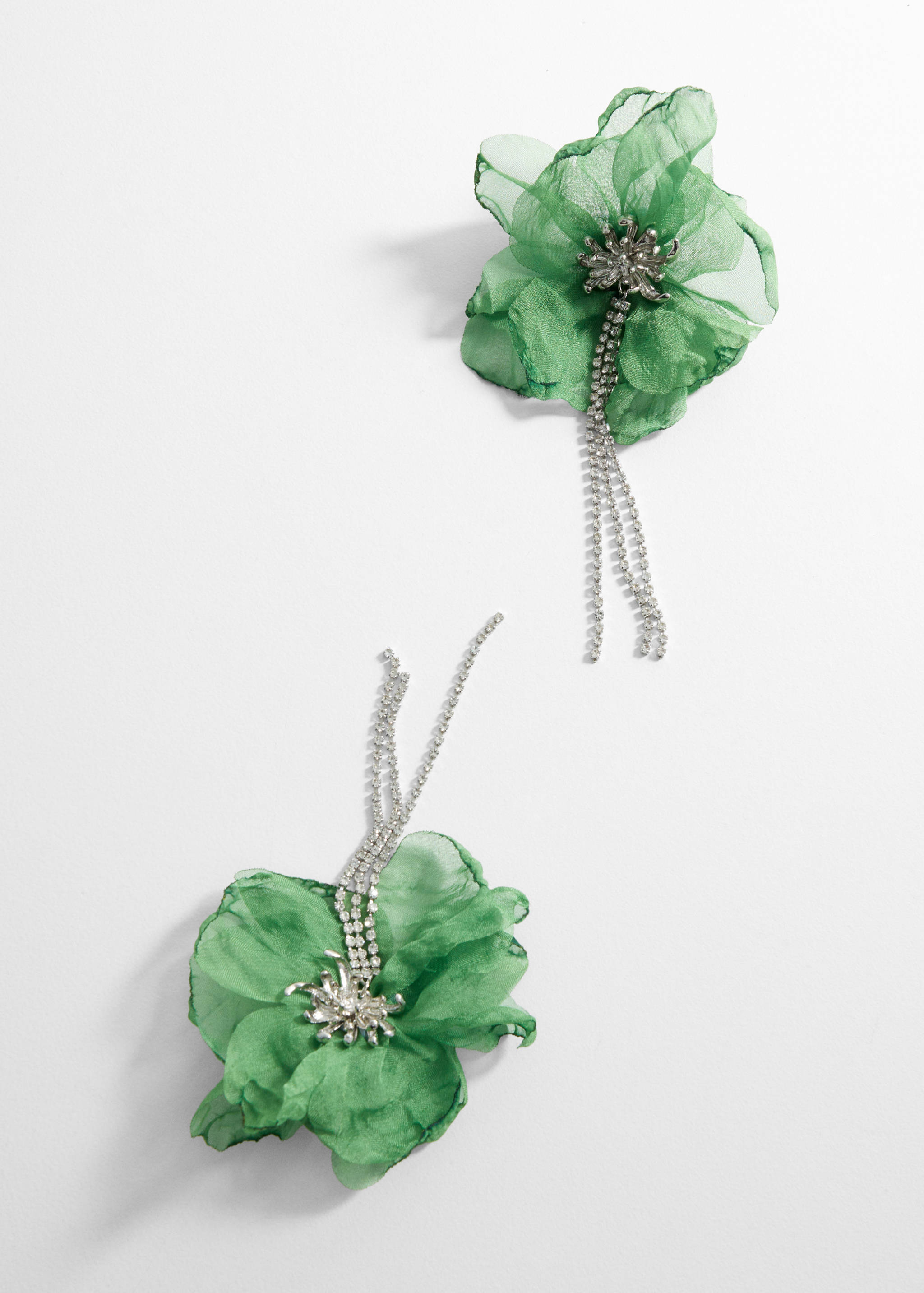 Boucles d'oreilles strass fleur - Détail de l'article 1