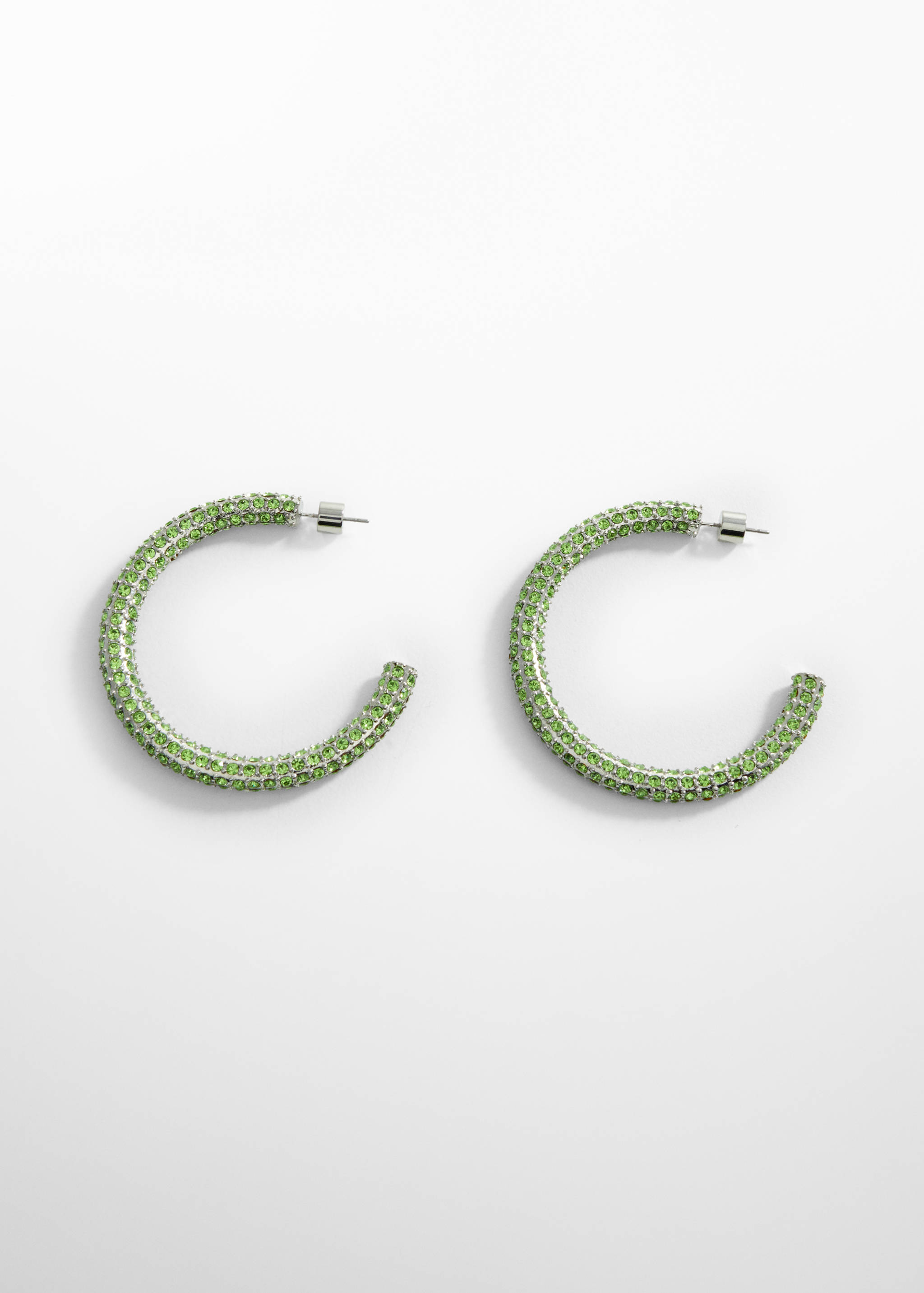 Rhinestone hoop earrings - Article without model