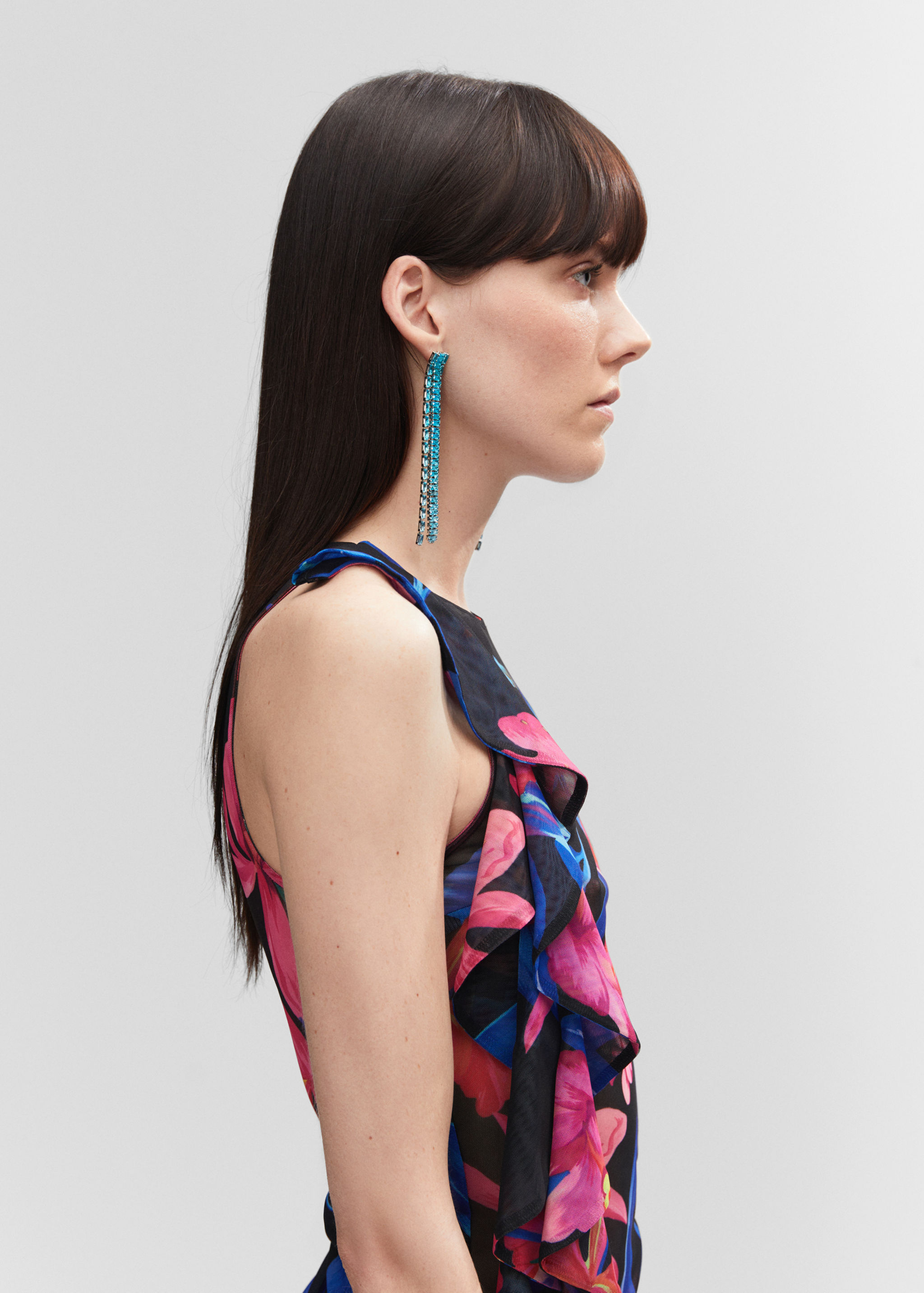 Arracades llargues strass - Pla general