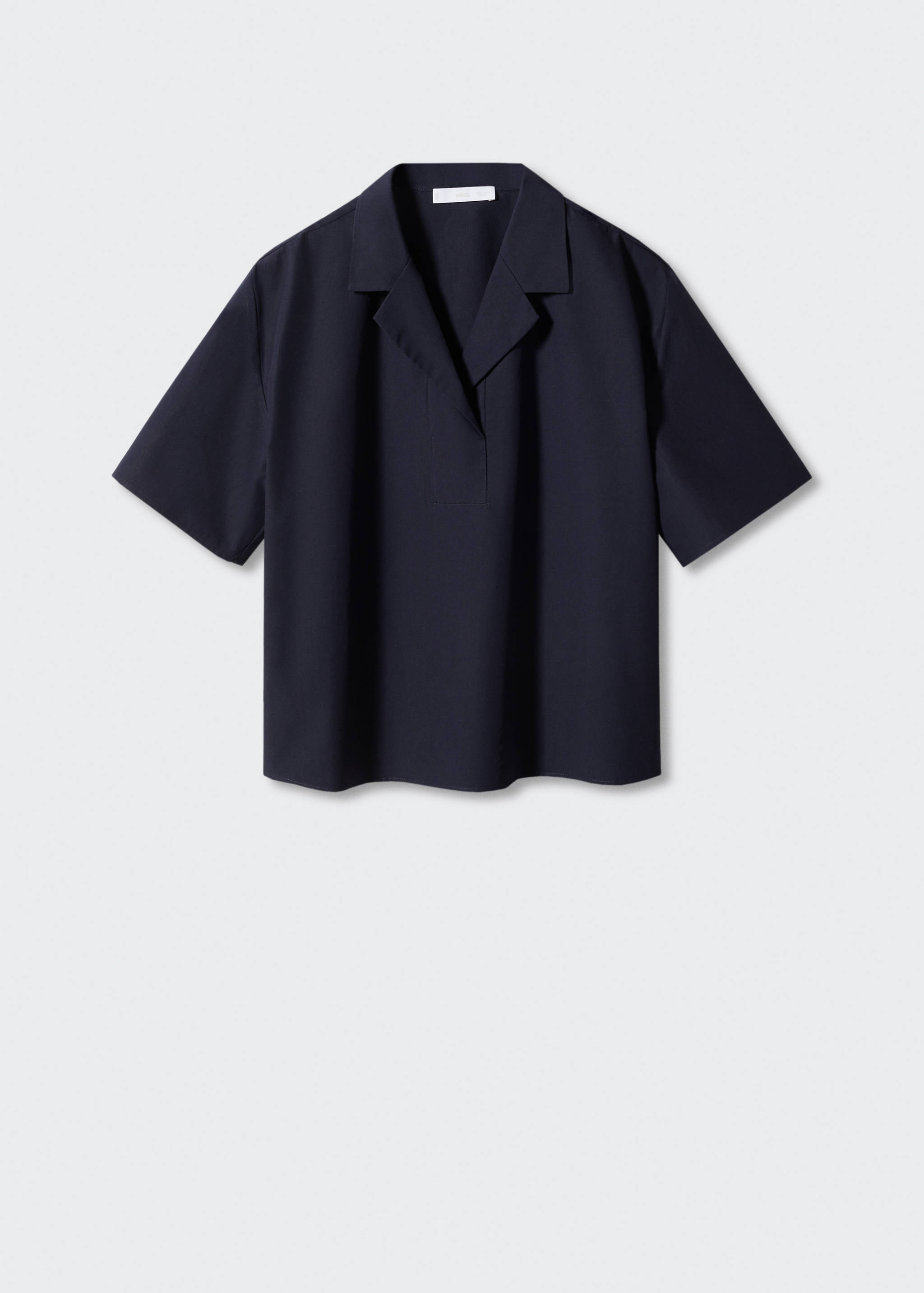 Katoenen blouse met korte mouwen - Artikel zonder model