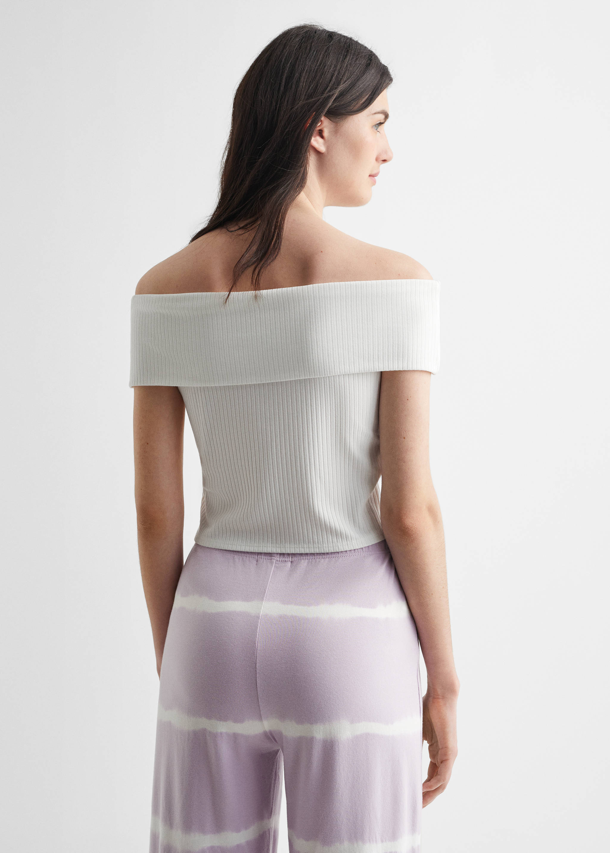 Top crop canalé - Reverso del artículo