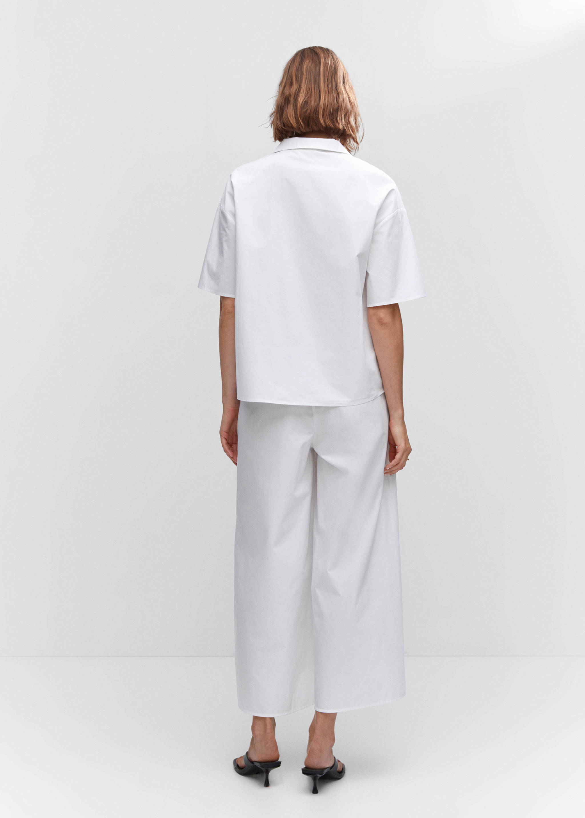 Cotton culotte trousers - Reverse of the article