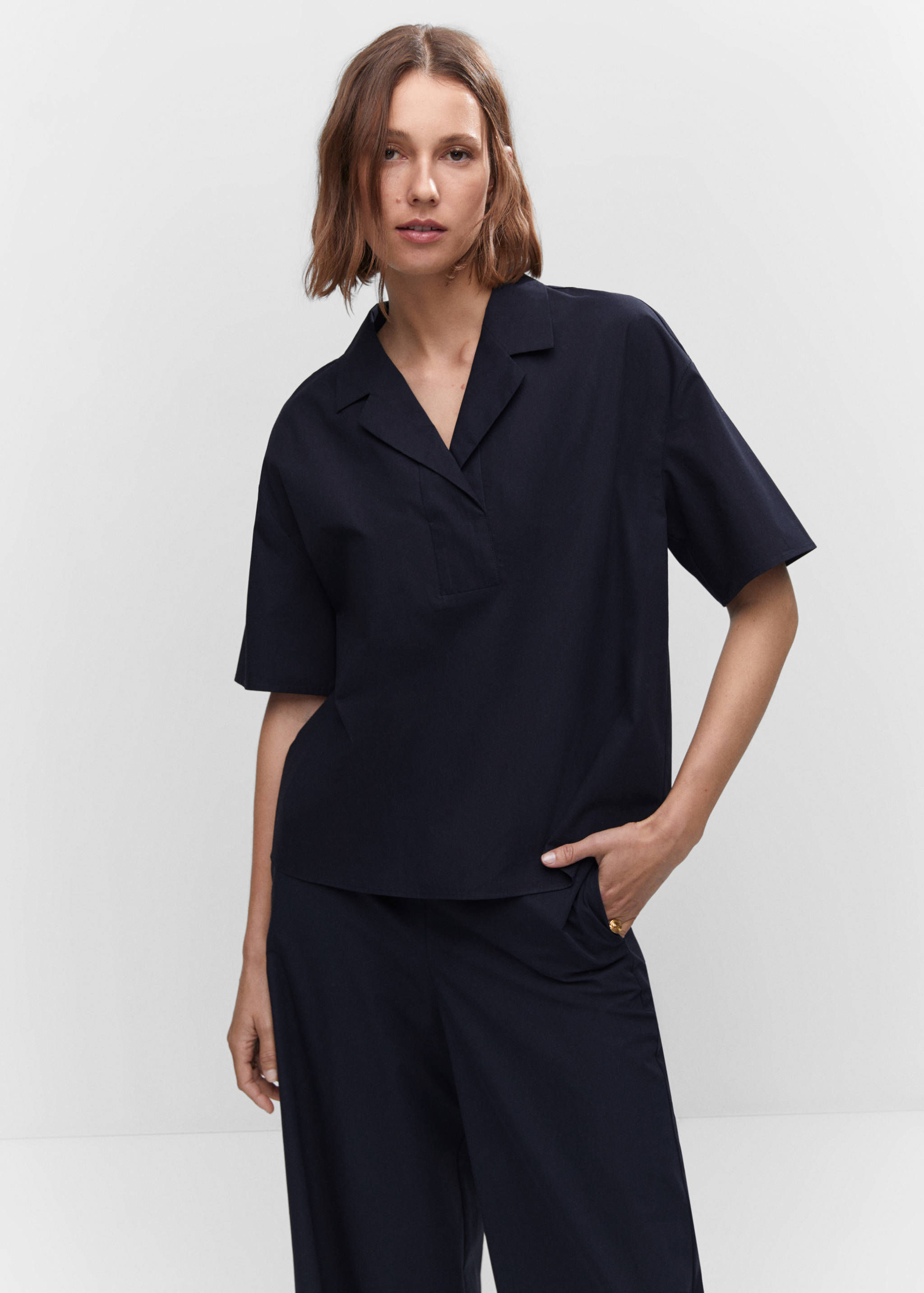 Cotton culotte trousers - Details of the article 1