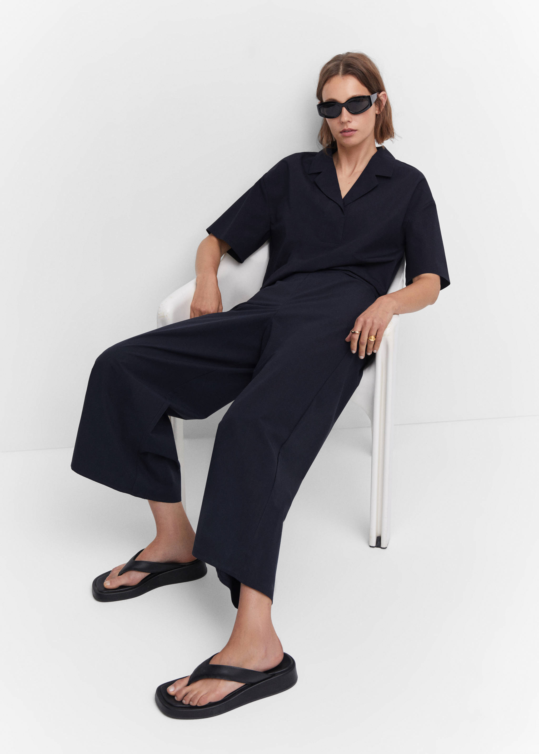 Cotton culotte trousers - Details of the article 2
