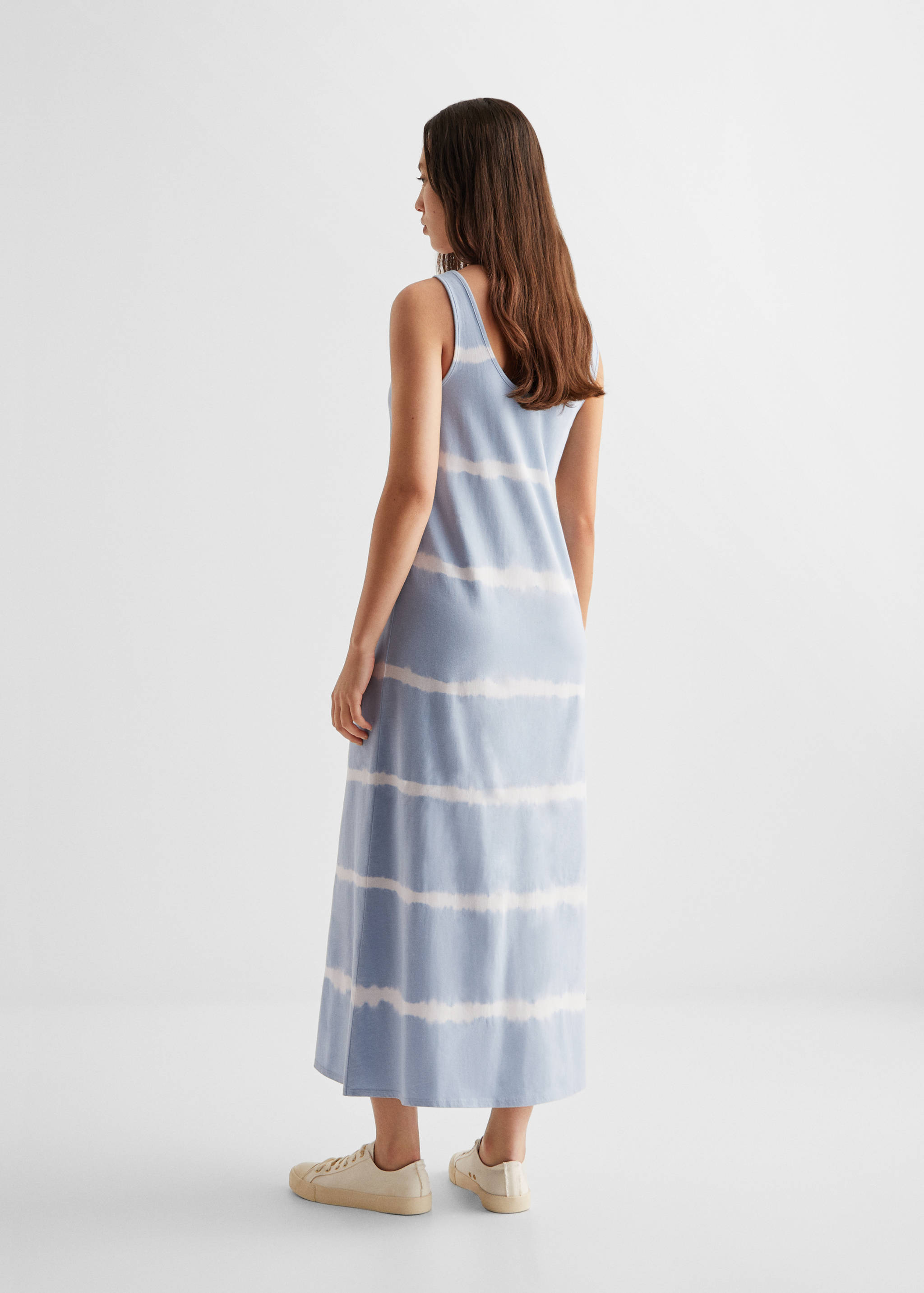 Striped long dress - Reverse of the article