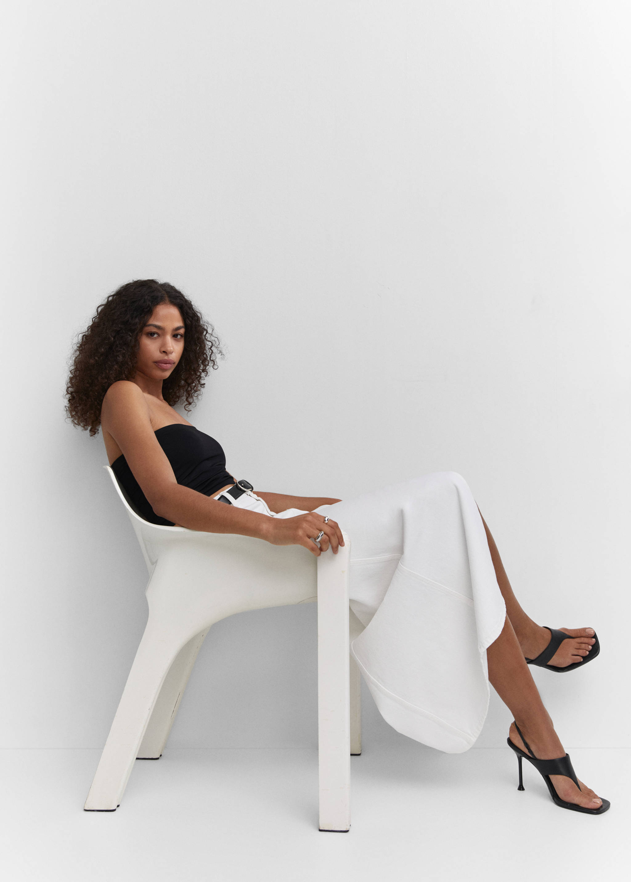 Slit denim skirt - Details of the article 2