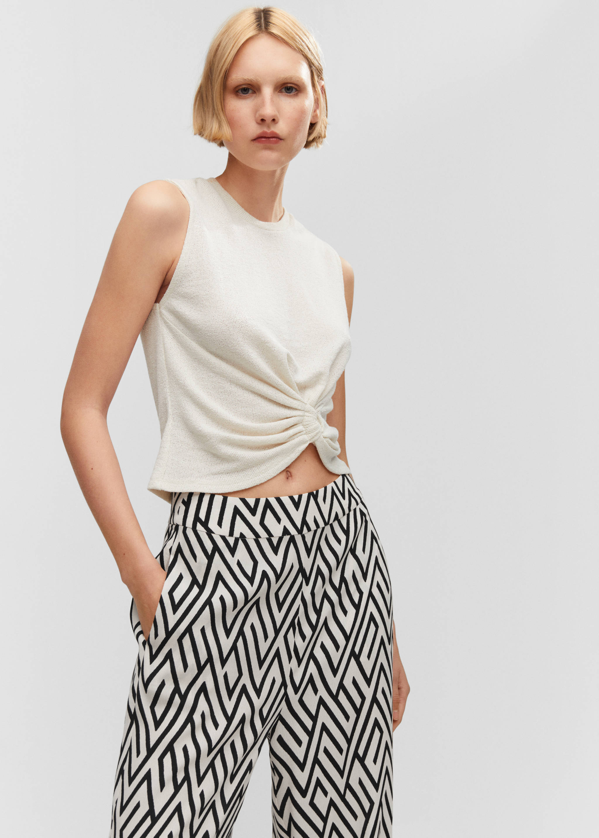 Pantalón fluido estampado - Detalle del artículo 1