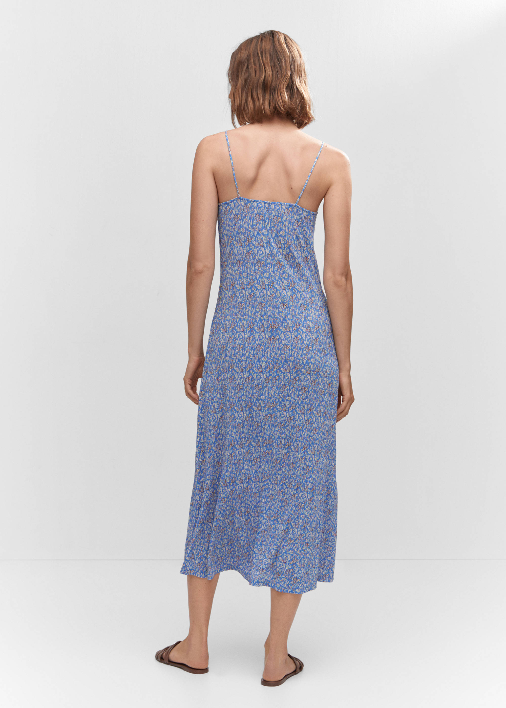 Robe à fleurs détail froncé - Verso de l’article