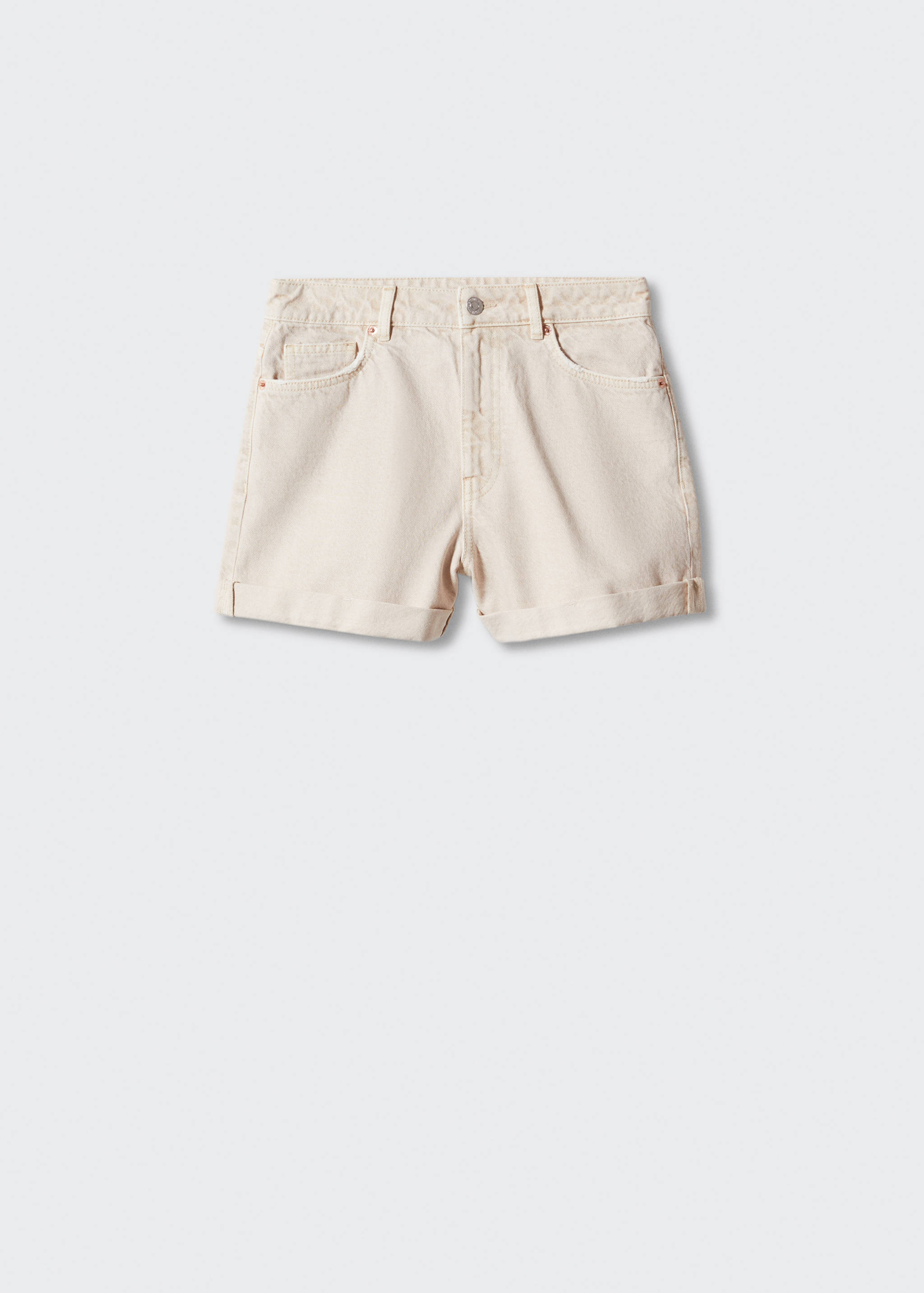 Pantaloni scurți din denim mom fit - Articol fără model