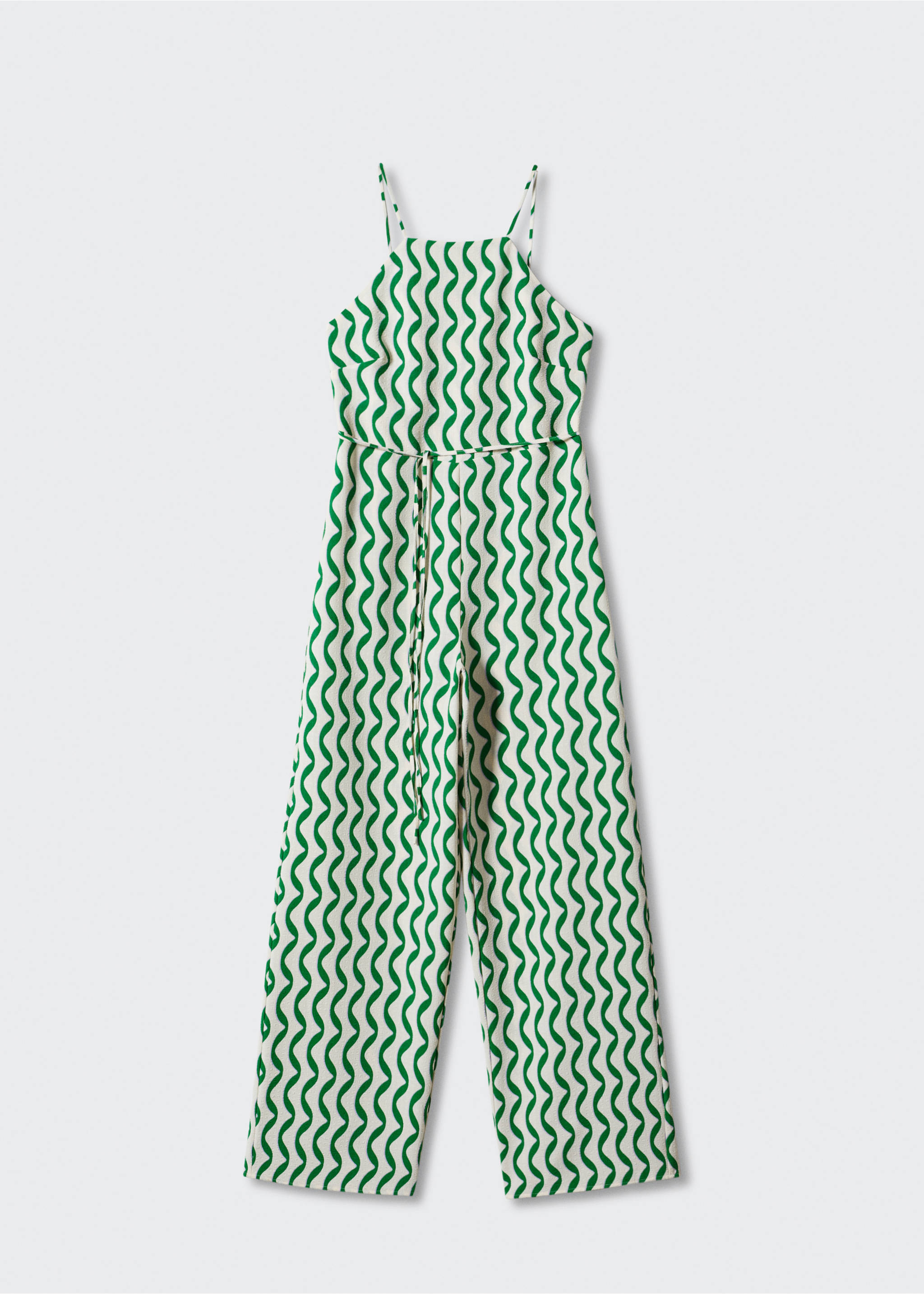 Long jumpsuit with back opening - Article without model, Green. Ref: 57050212-00.