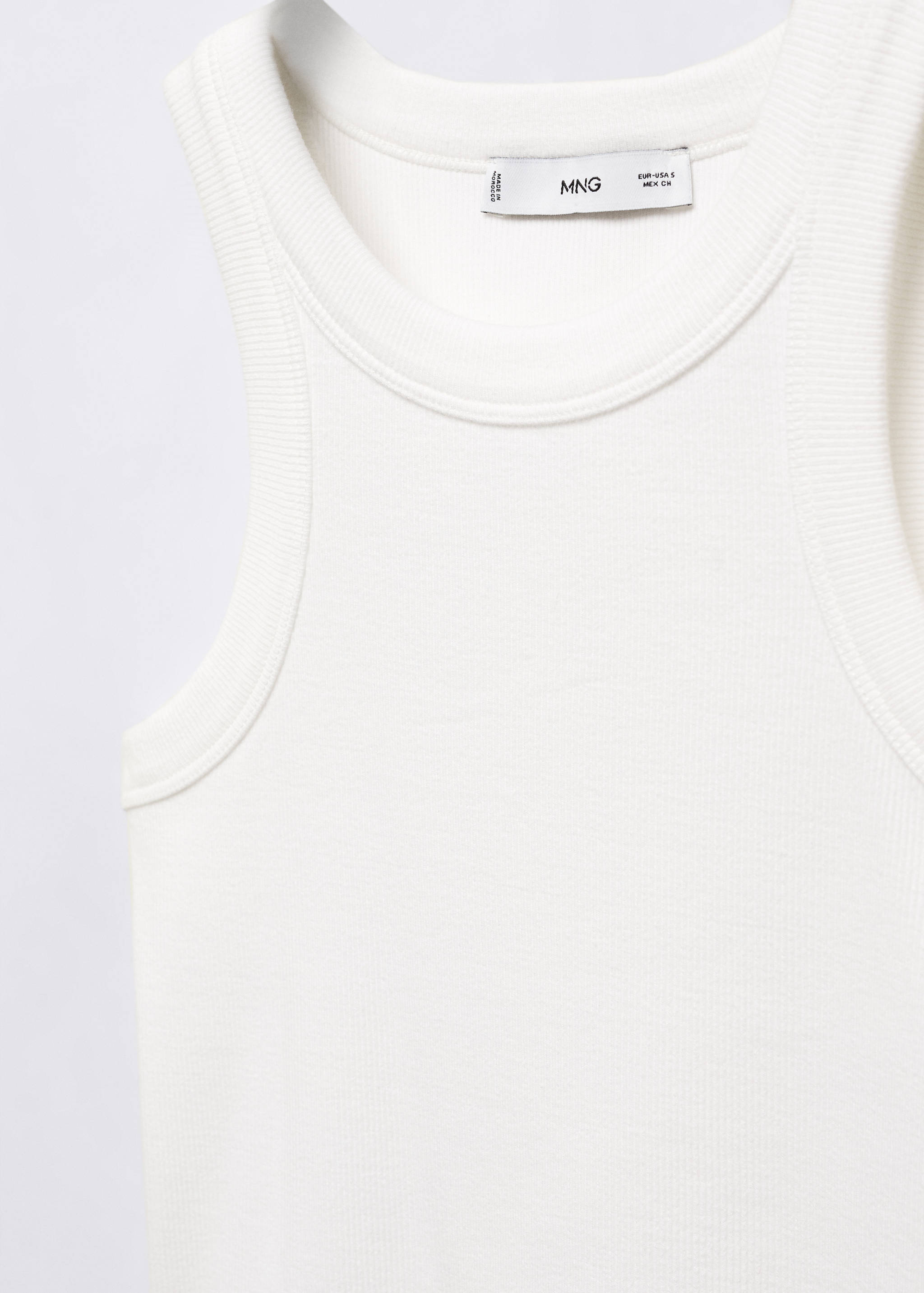 Ribbed cotton-blend top - Details of the article 8