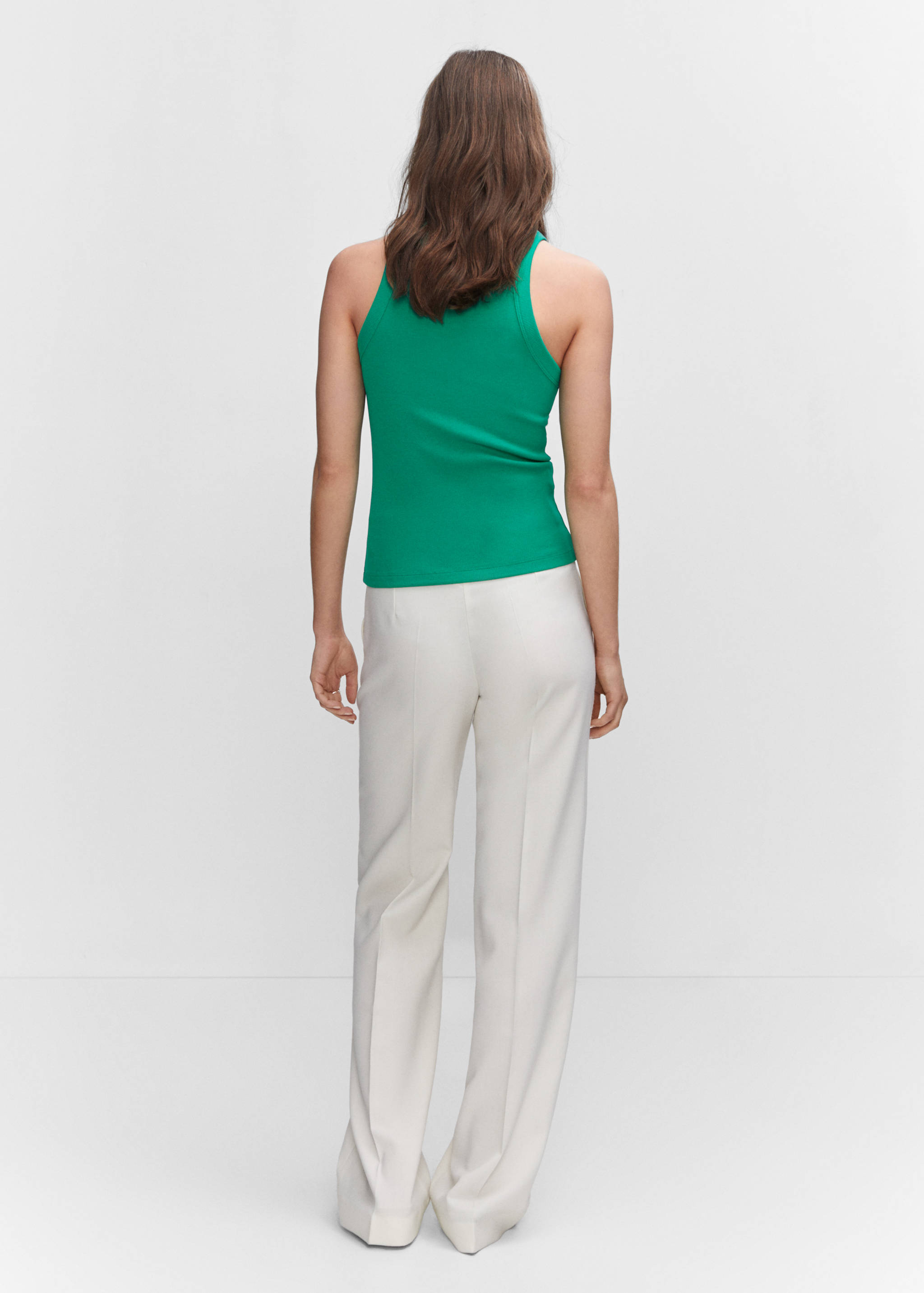 Ribbed cotton-blend top - Reverse of the article