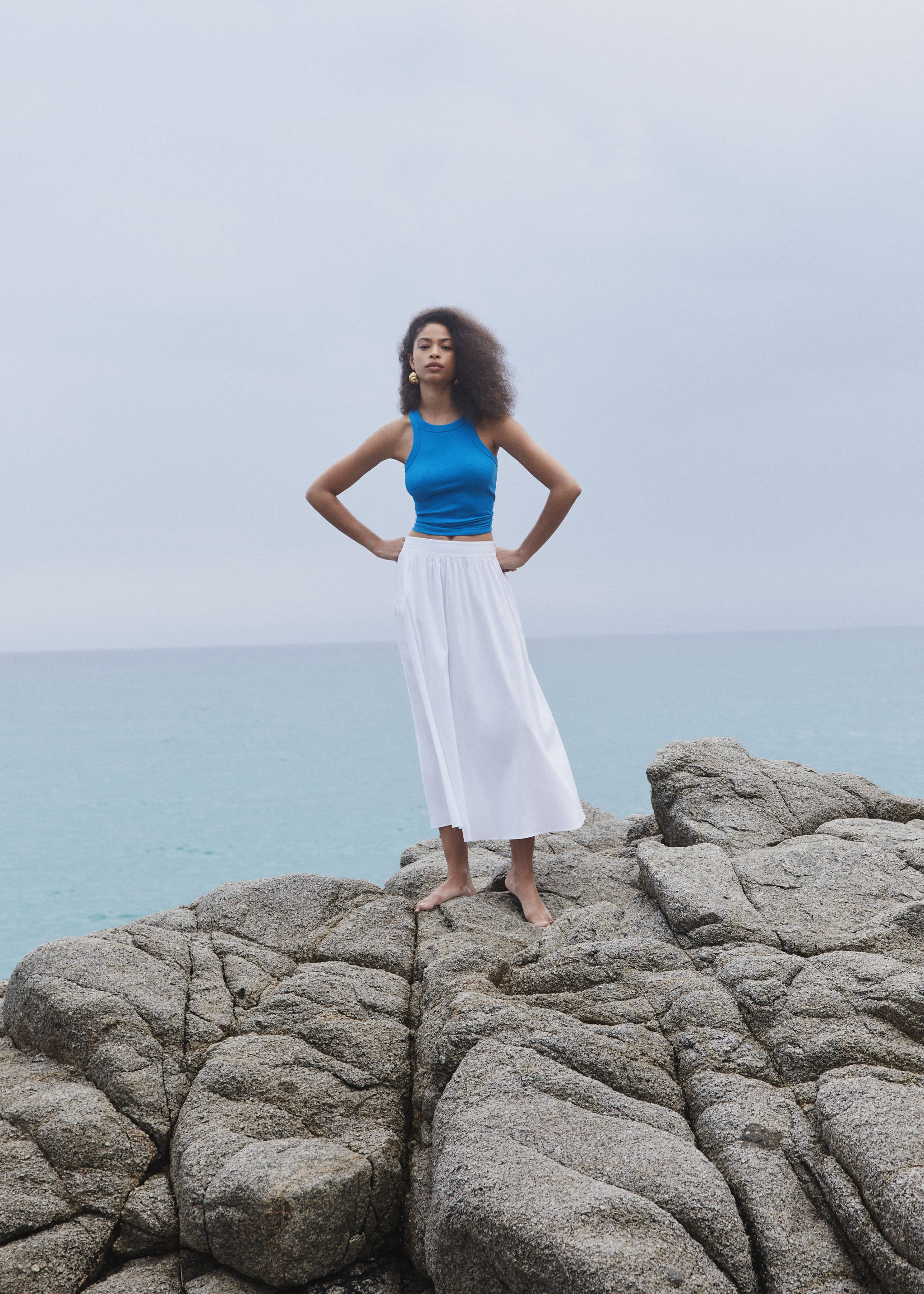 Ribbed cotton-blend top - Details of the article 6