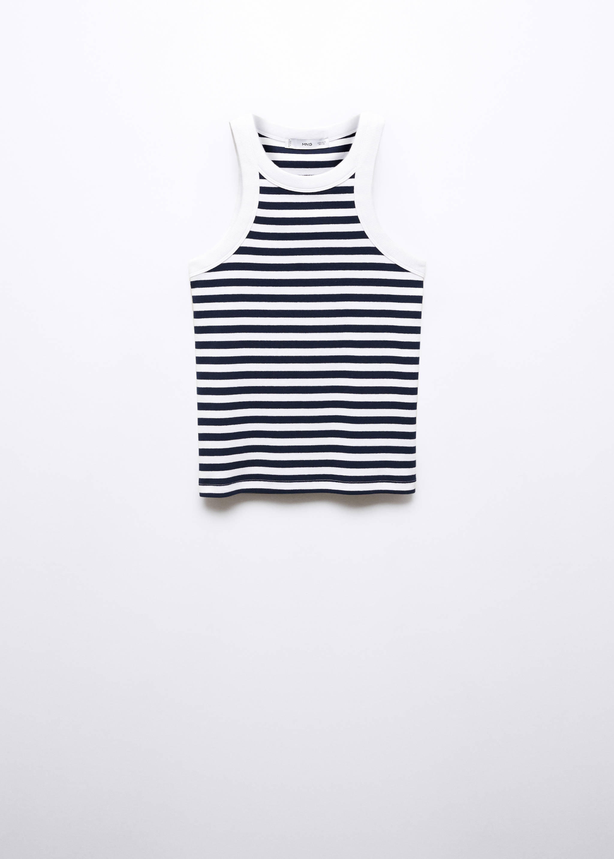 Ribbed cotton-blend top - Article without model