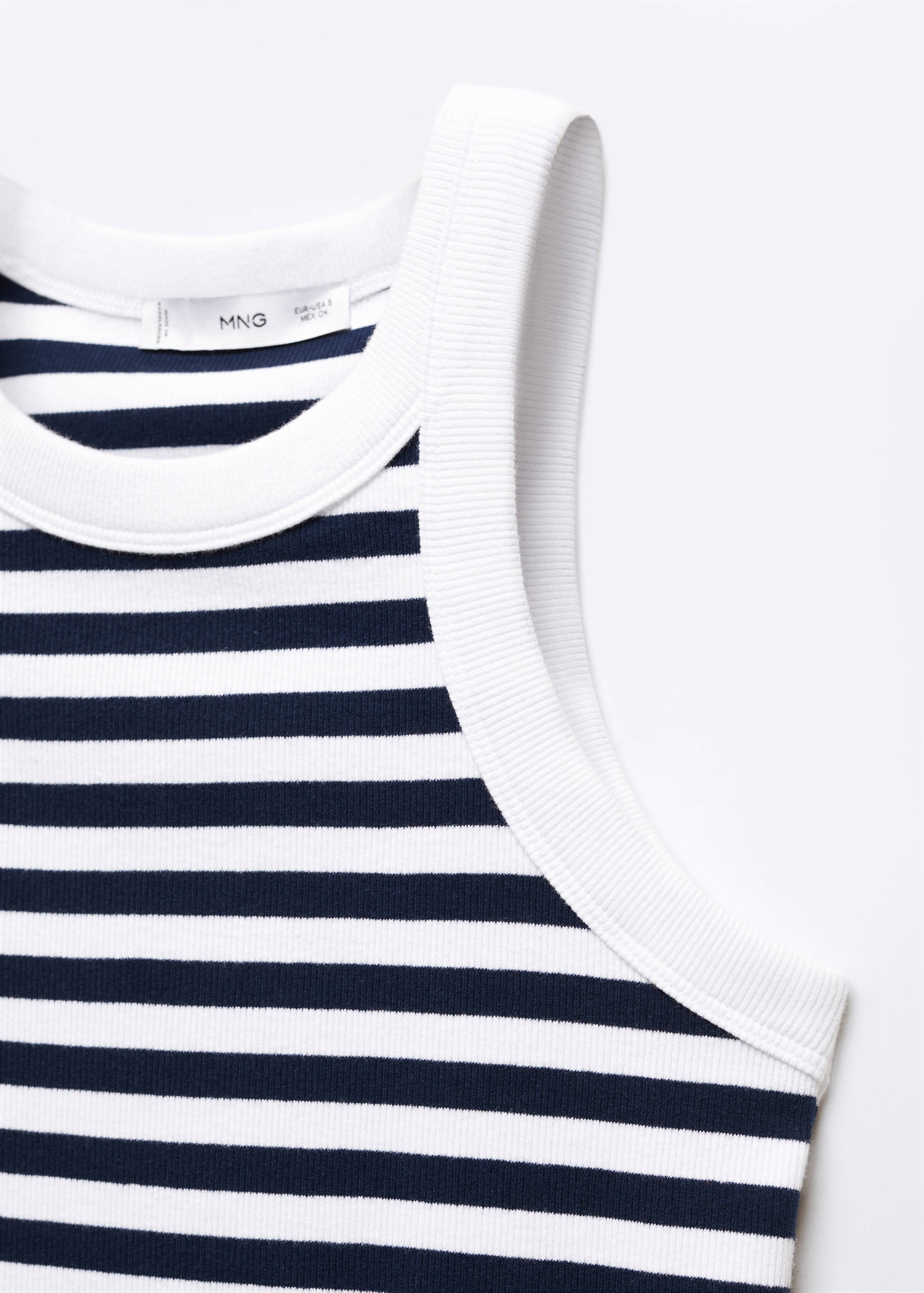 Ribbed cotton-blend top - Details of the article 8