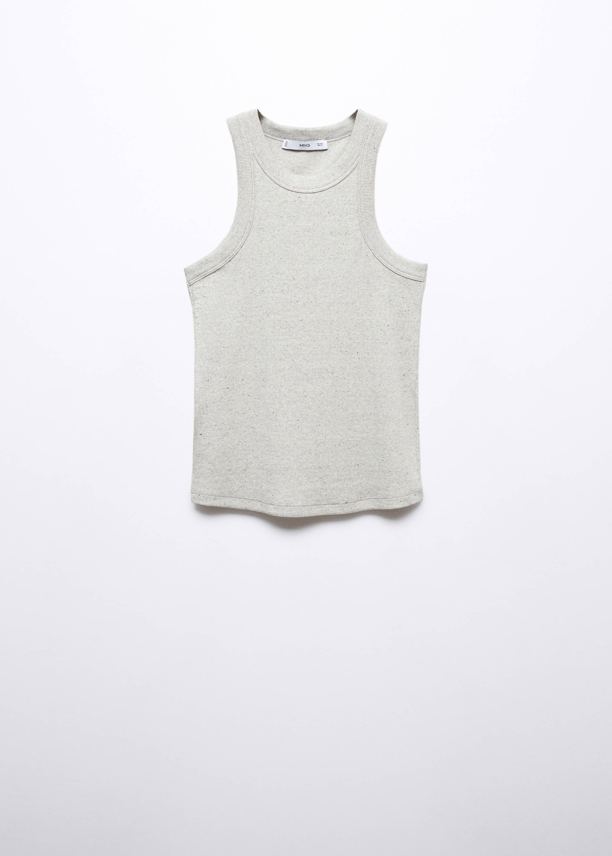 Ribbed cotton-blend top - Article without model