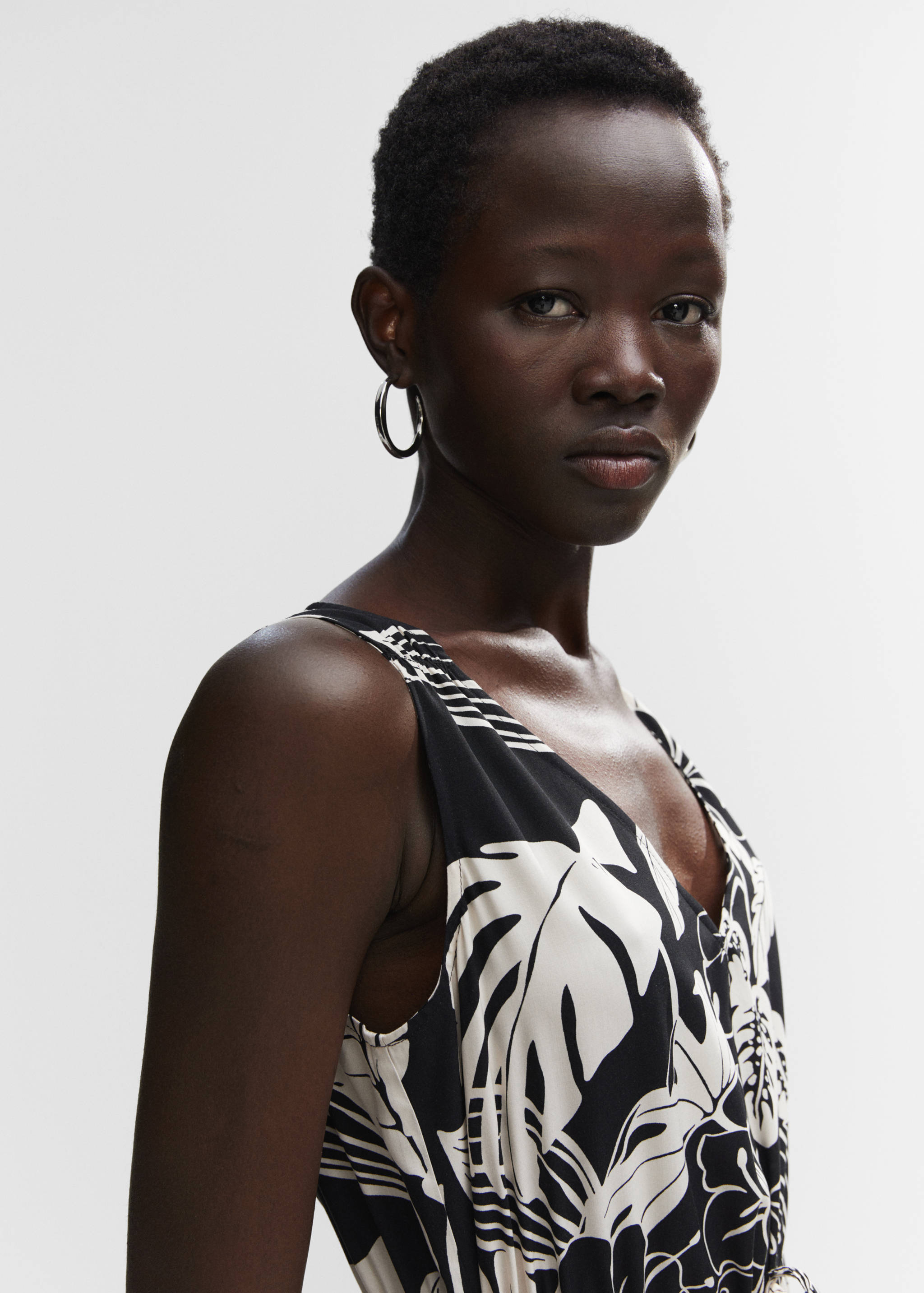 Robe imprimée à nœud - Détail de l'article 1