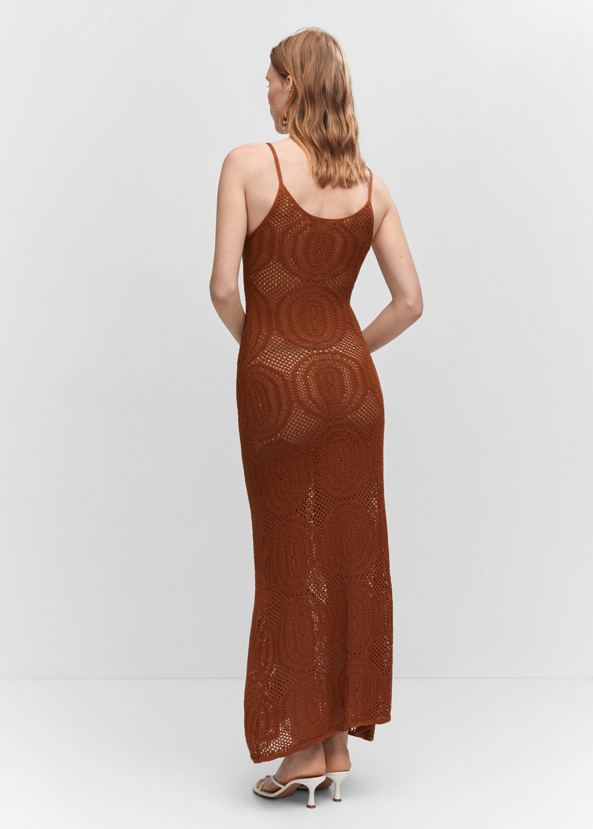 Vestido largo punto calado - Reverso del artículo