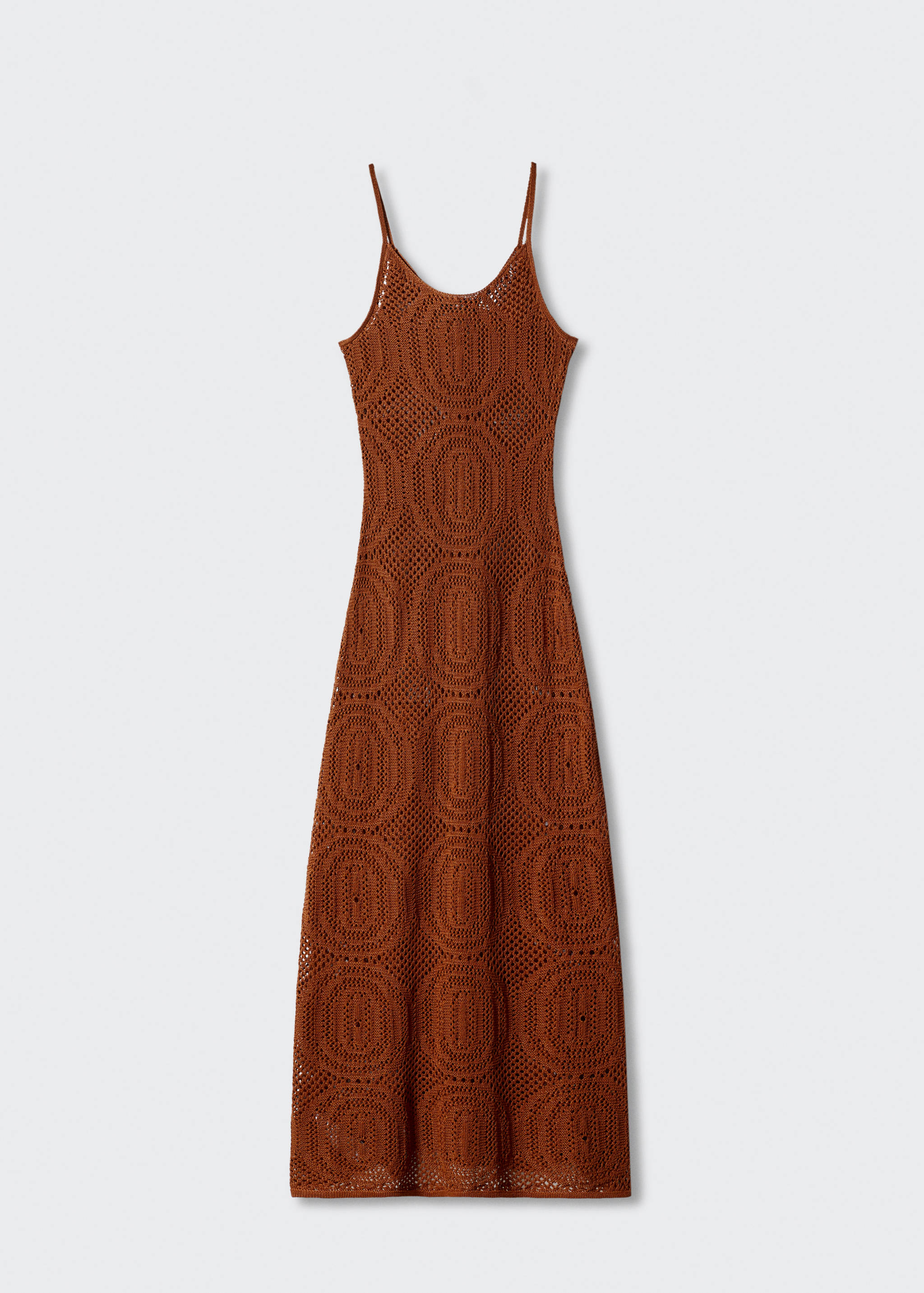 Long openwork knitted dress - Article without model