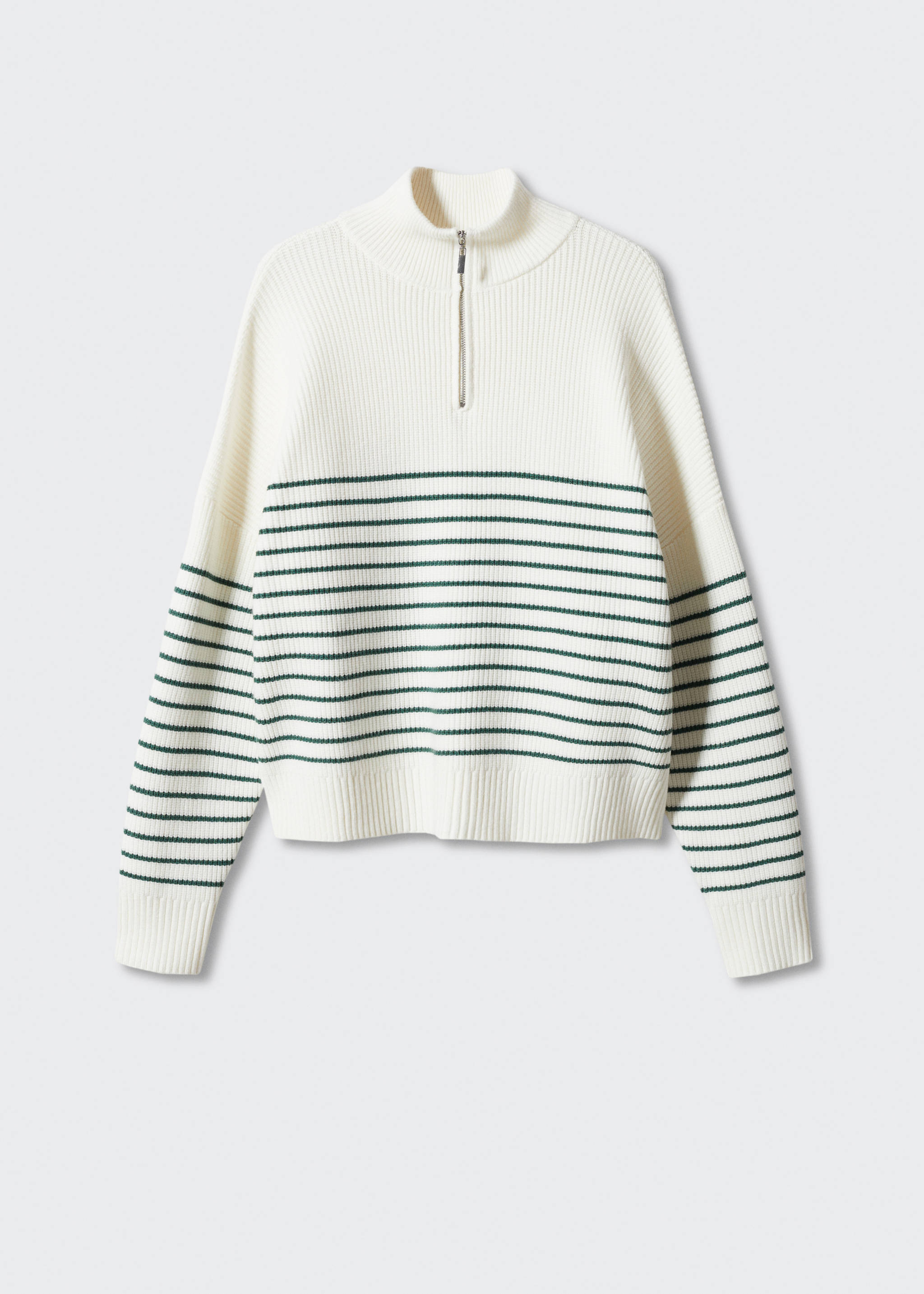 Striped sweater with zipper - Article without model