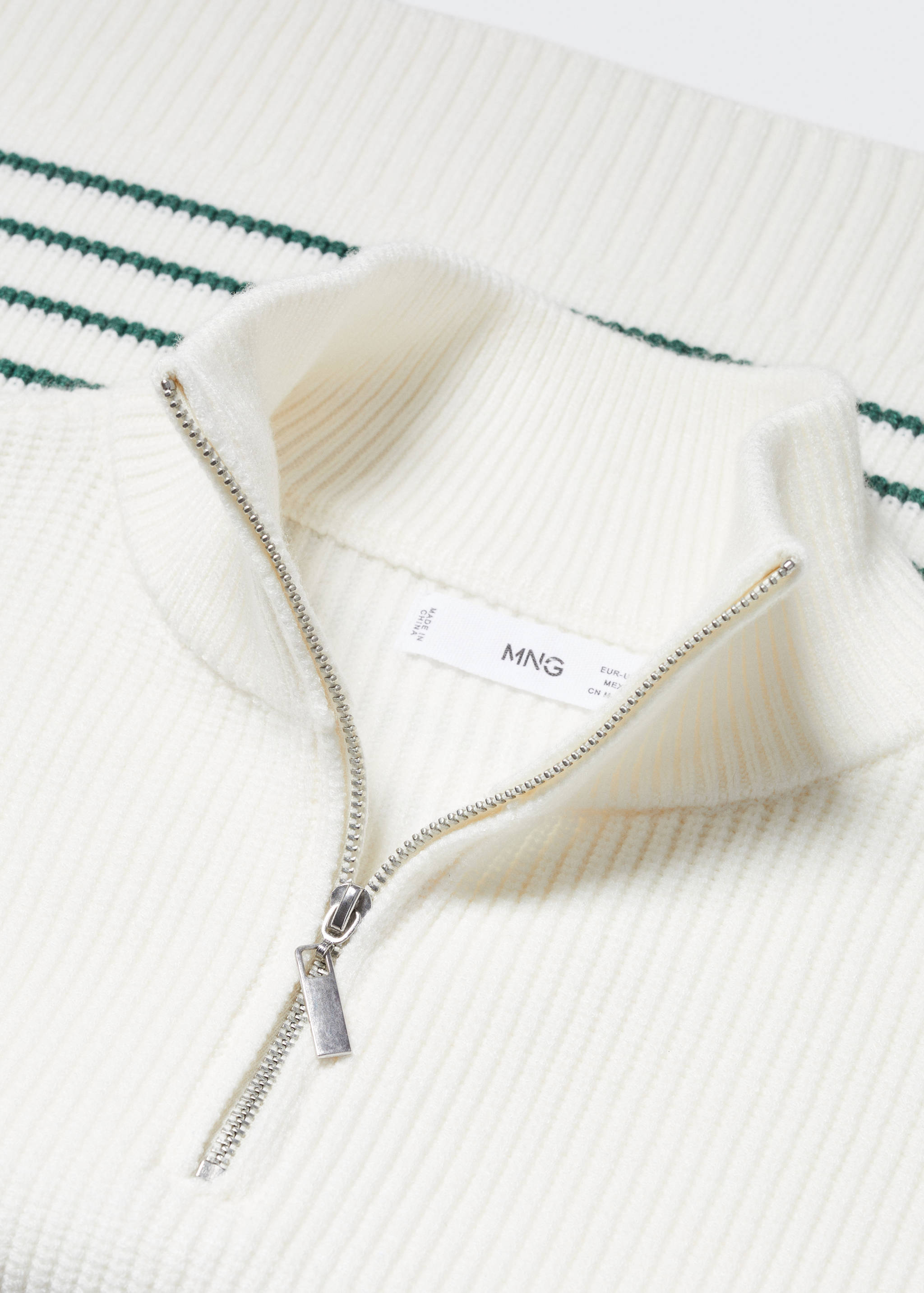 Striped sweater with zipper - Details of the article 8