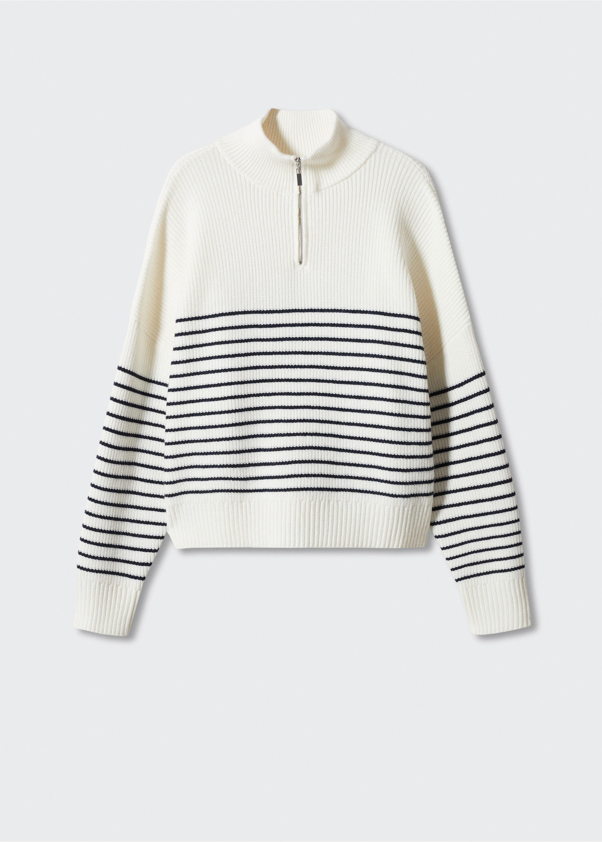 Pull-over zippé rayures - Article sans modèle