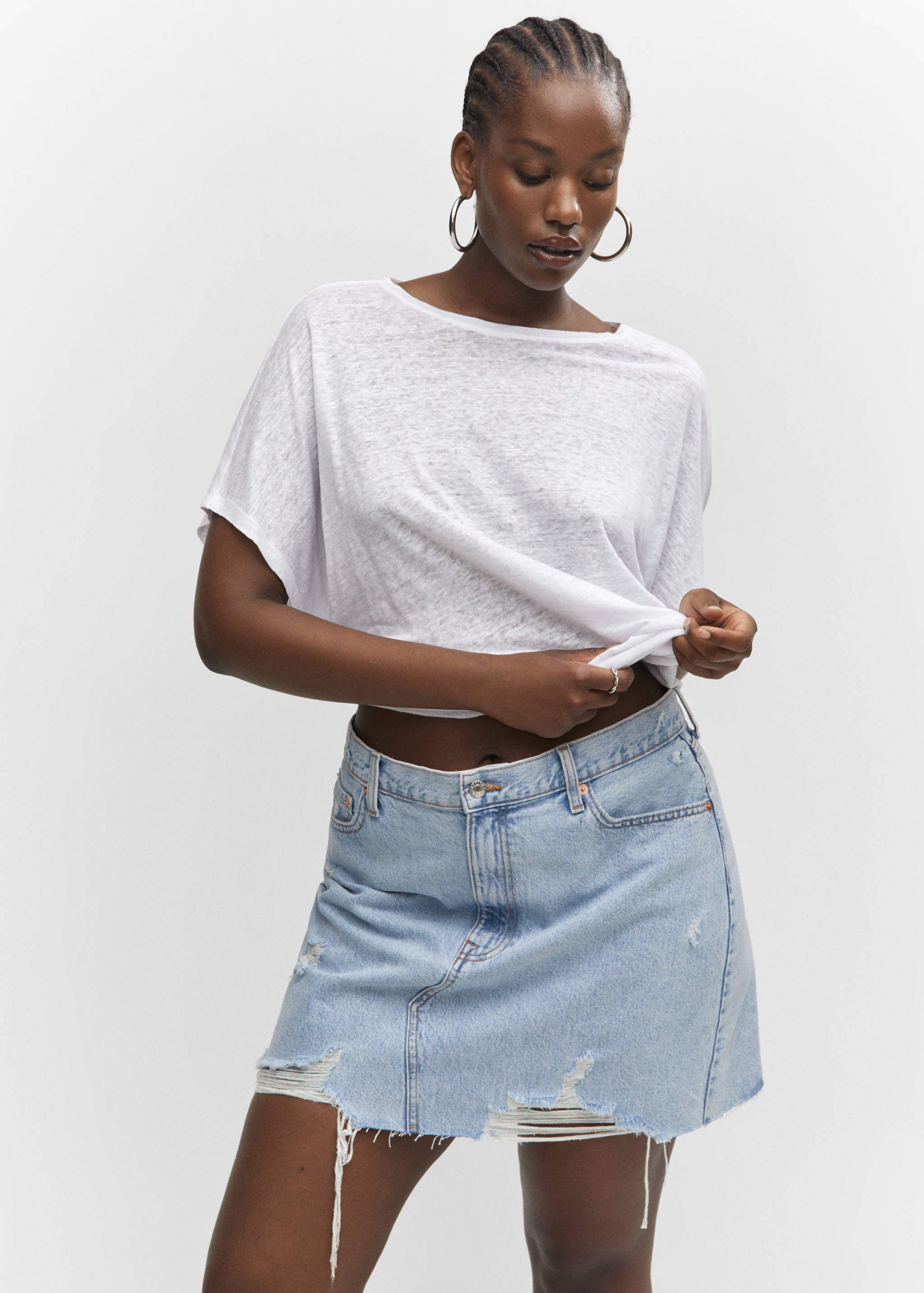 Oversized linen t-shirt - Details of the article 5