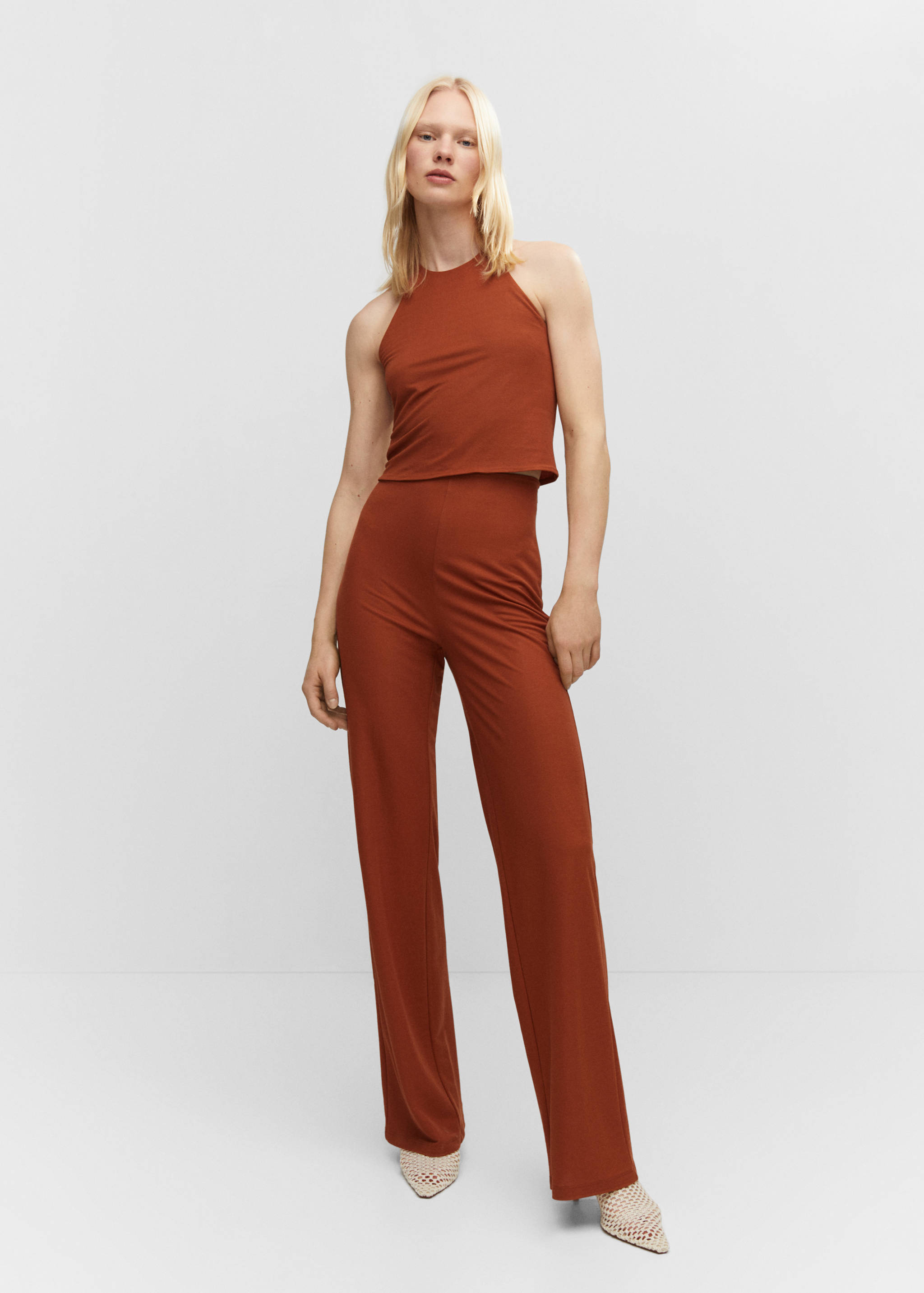 Halter-neck knitted top - General plane