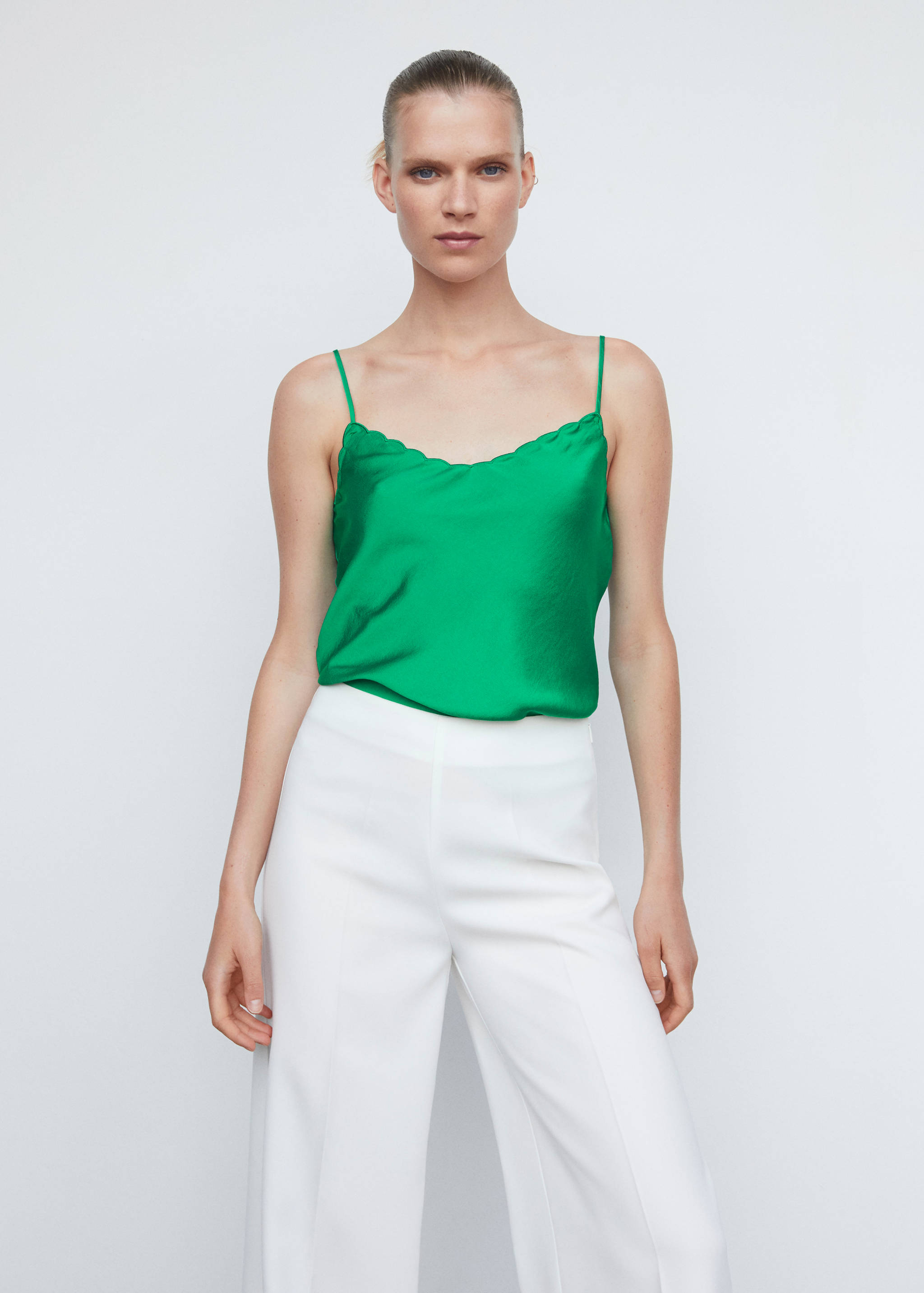 Satinierter Lingerie-Top - Mittlere Ansicht