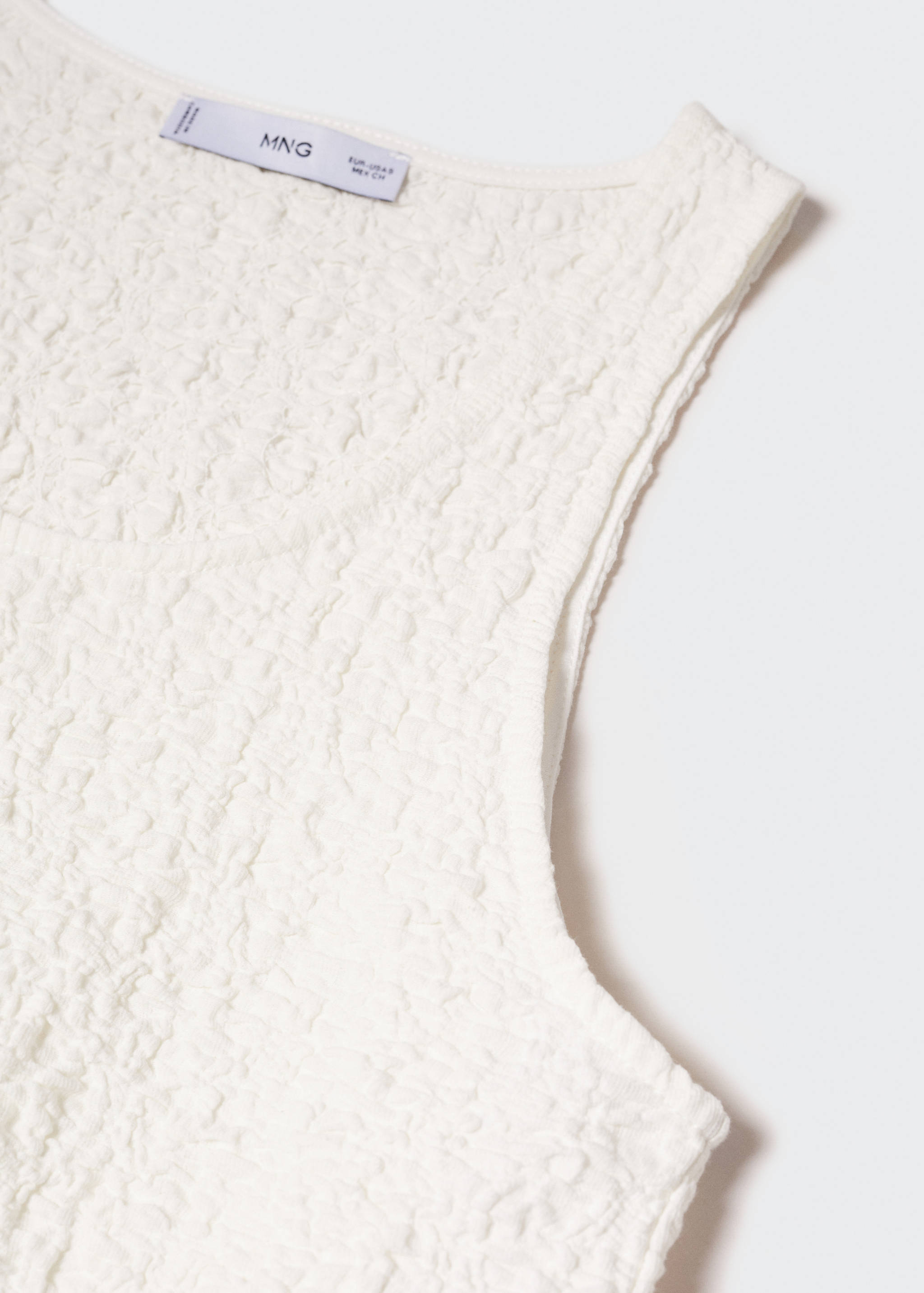 Textured cotton top - Details of the article 8