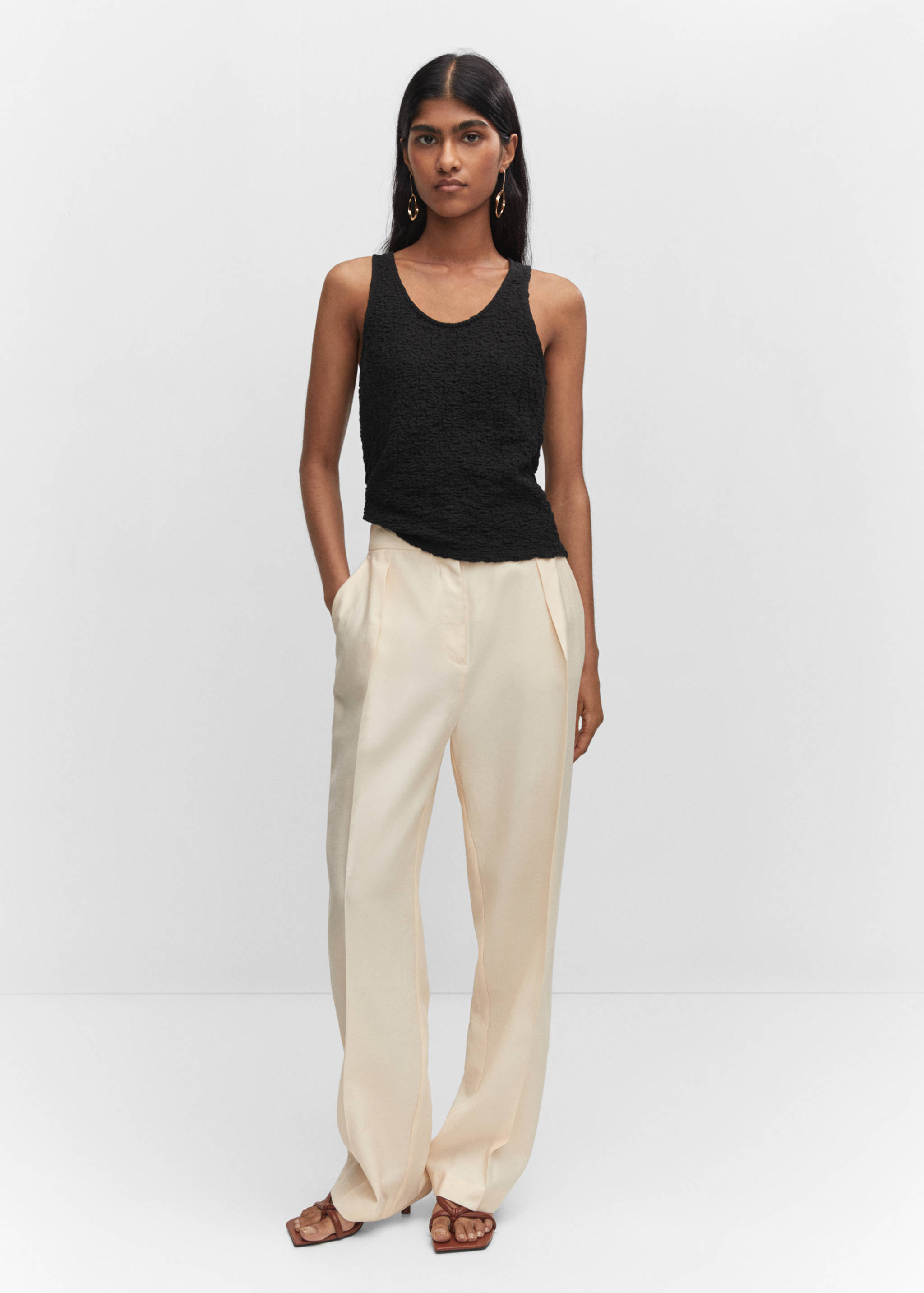 Textured cotton top - General plane