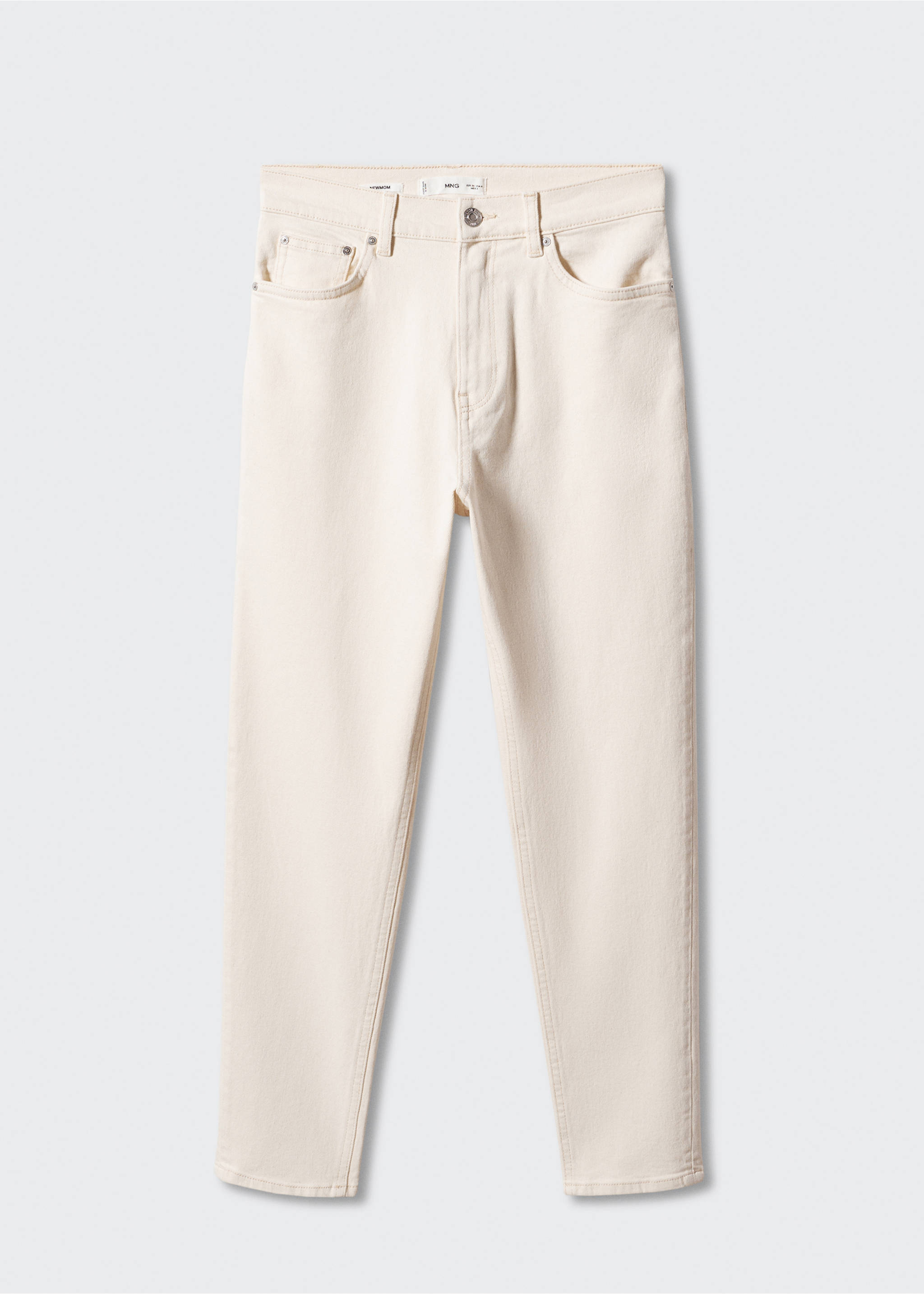 Newmom comfort high-rise jeans - Article without model, Off White. Ref: 57050290-00.