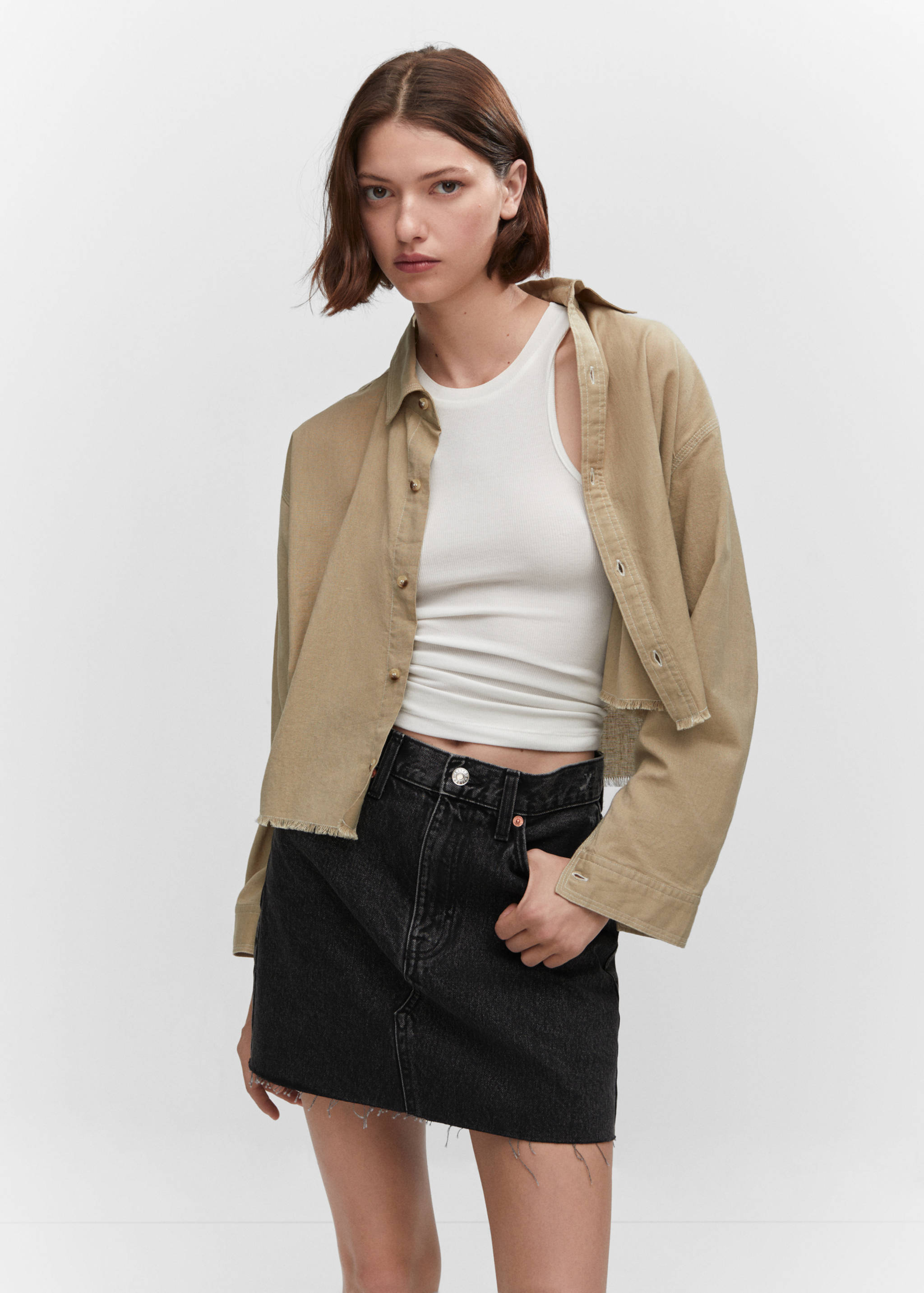 Džínová minisukně - Náhled ve středové rovině