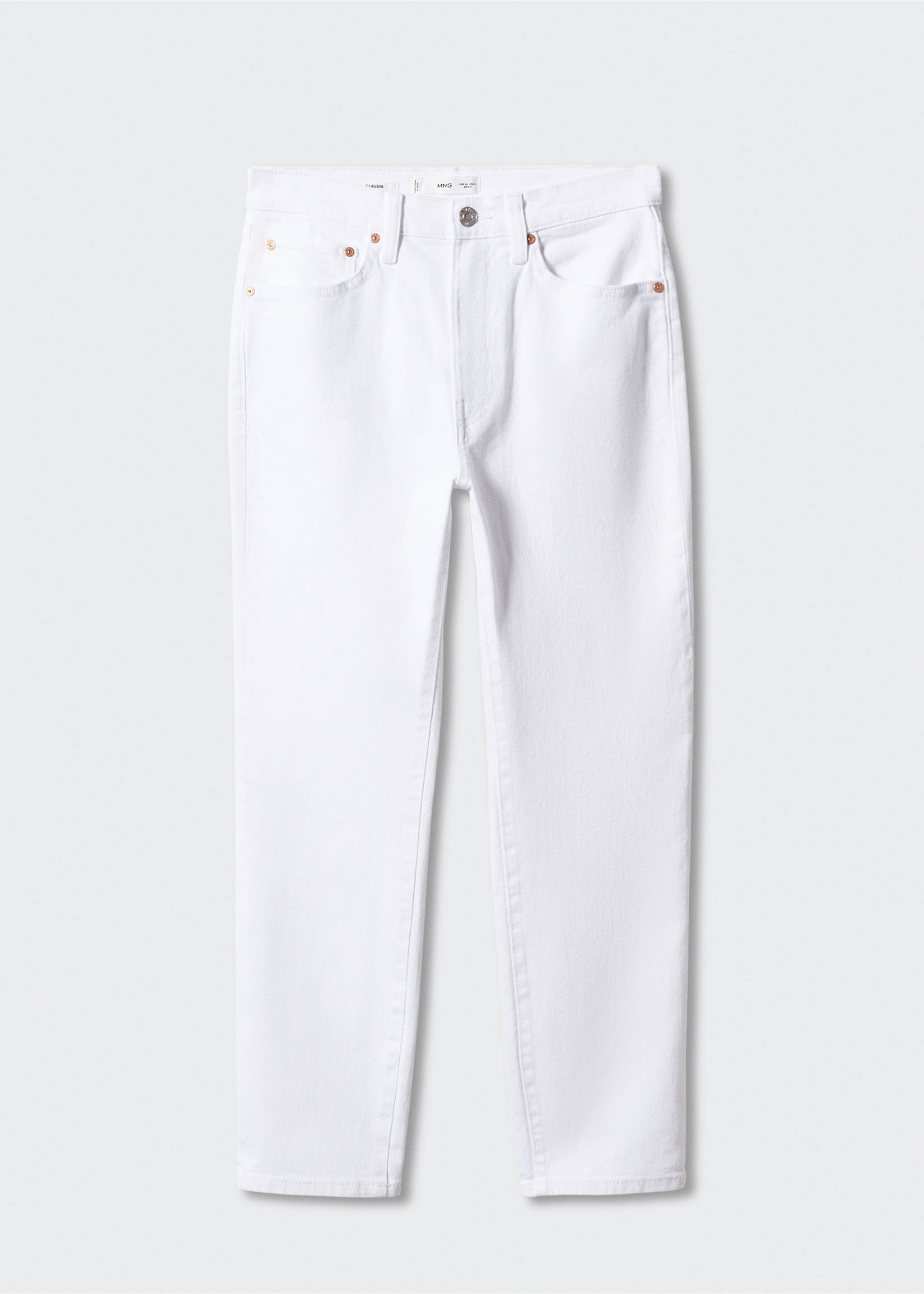 Claudia slim-fit cropped jeans - Article without model, White. Ref: 57050292-00.