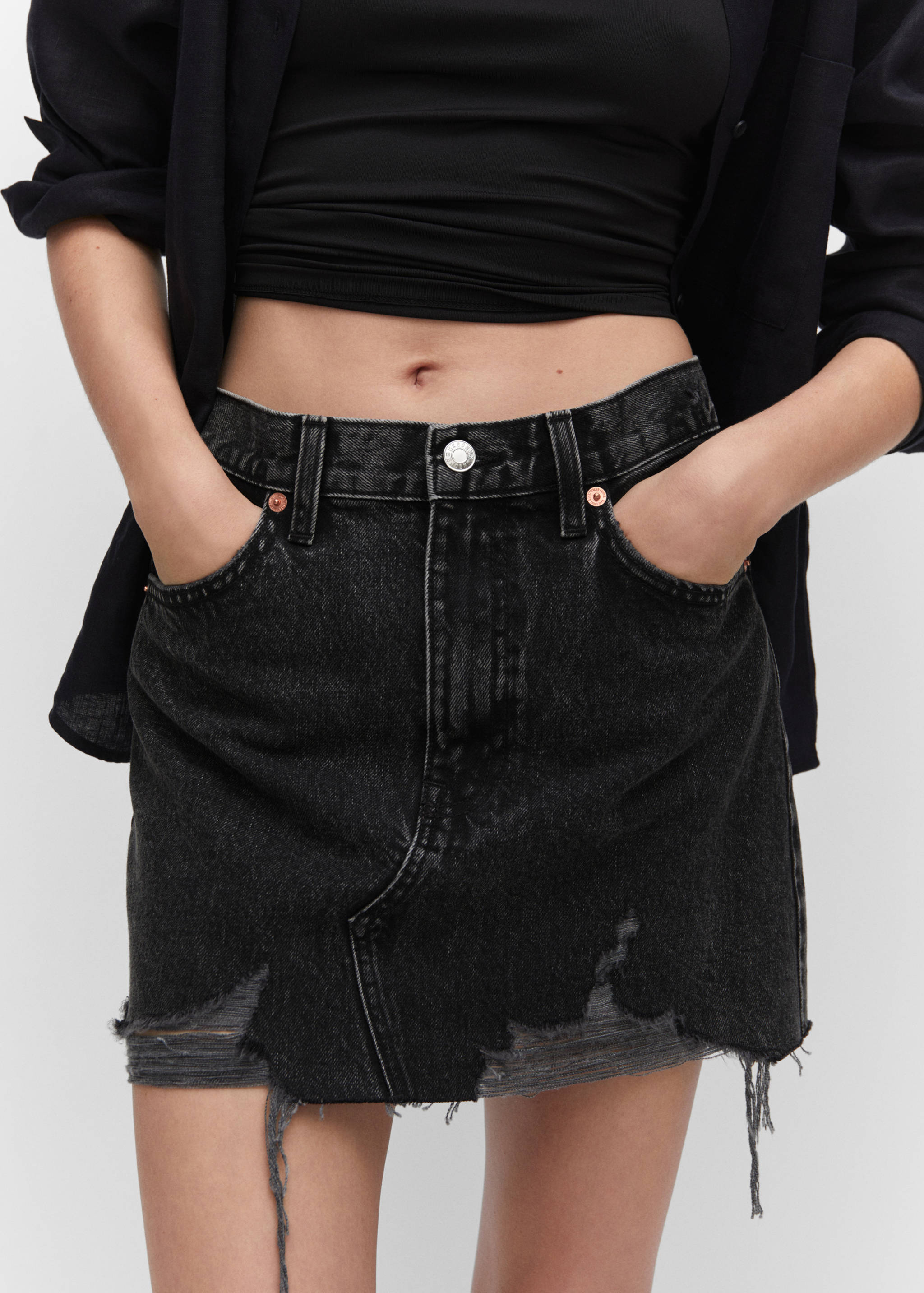 Denim mini-skirt - Details of the article 6