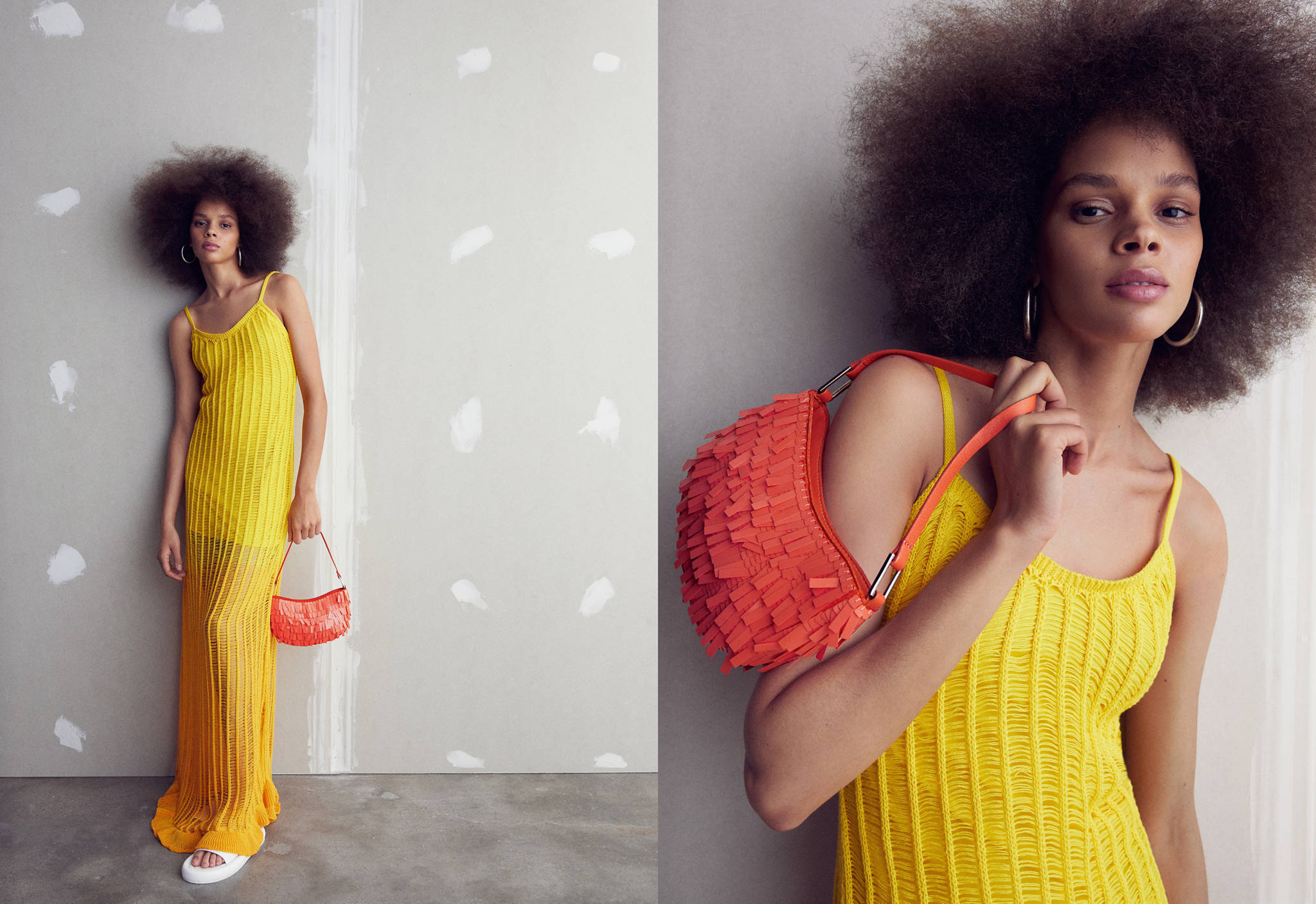 Fringed shoulder bag - Panoramic plane