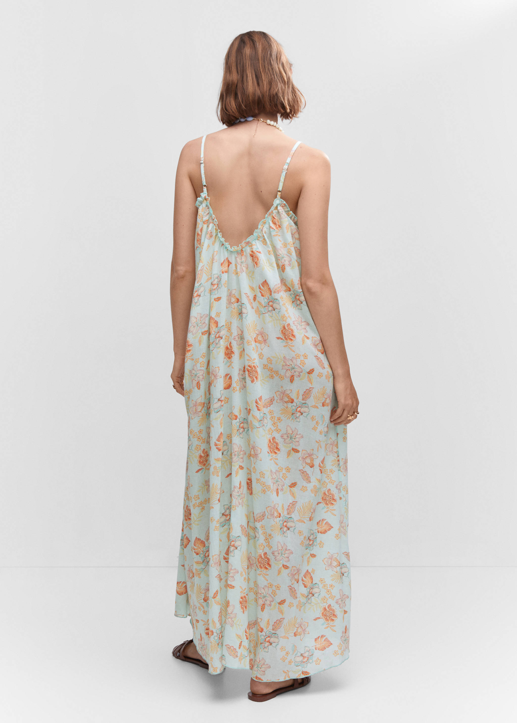 Vestido largo flores - Reverso del artículo